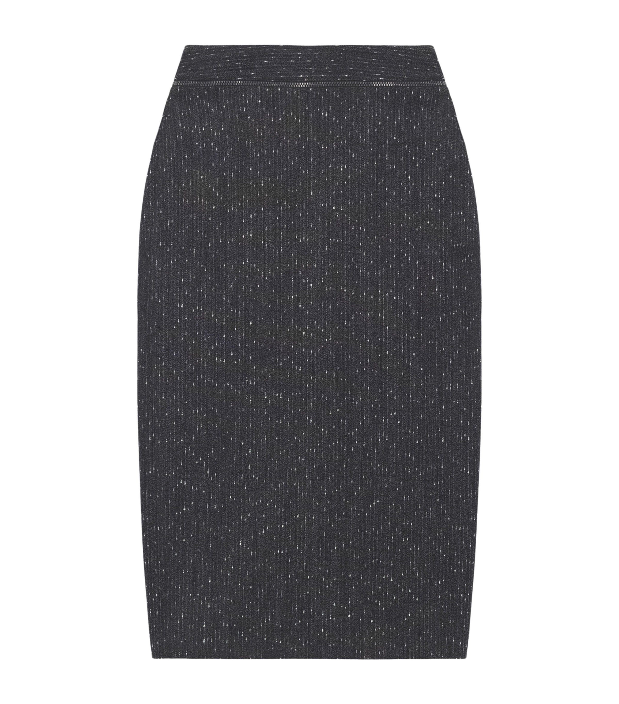 McQueen Womens Pinstripe Pencil Midi Skirt