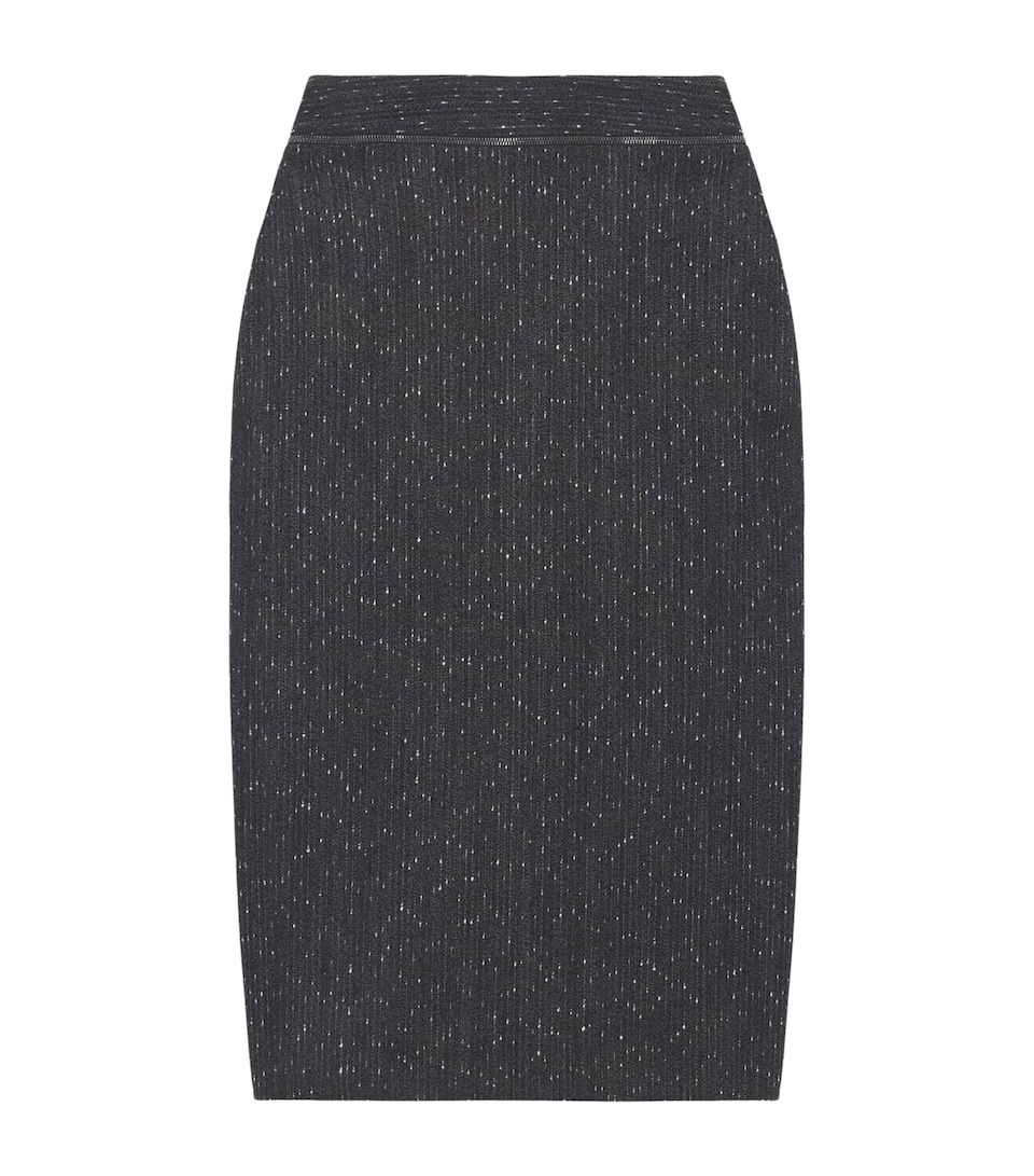 McQueen Womens Pinstripe Pencil Midi Skirt