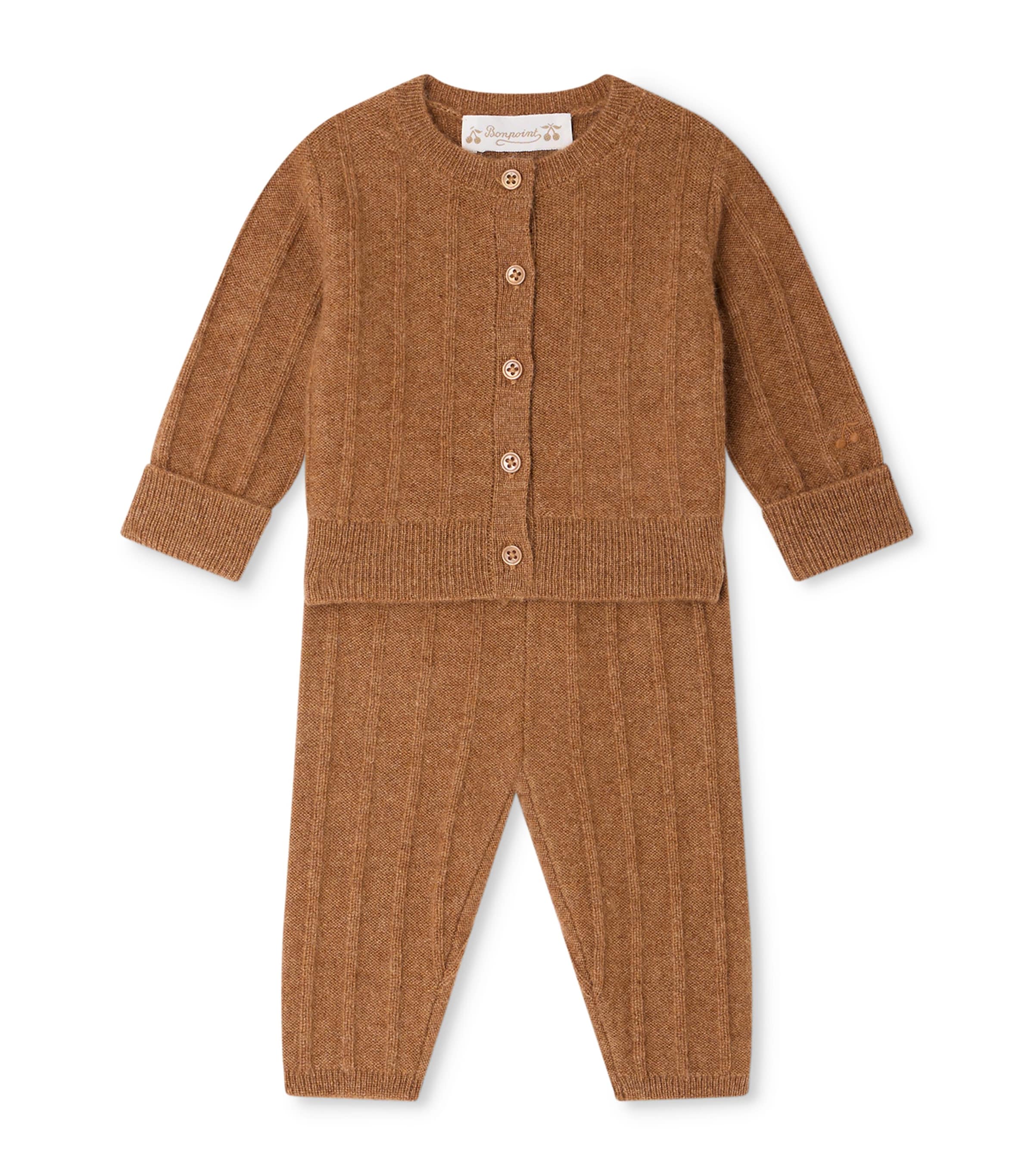 Bonpoint Cashmere Sweater and Leggings Set (3-18 Months) Noisette