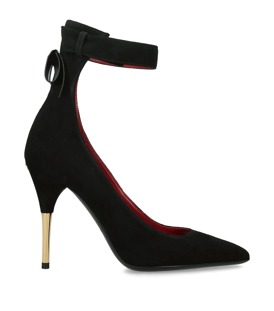 Valentino Garavani Suede Fatal Heeled Courts 105 Black