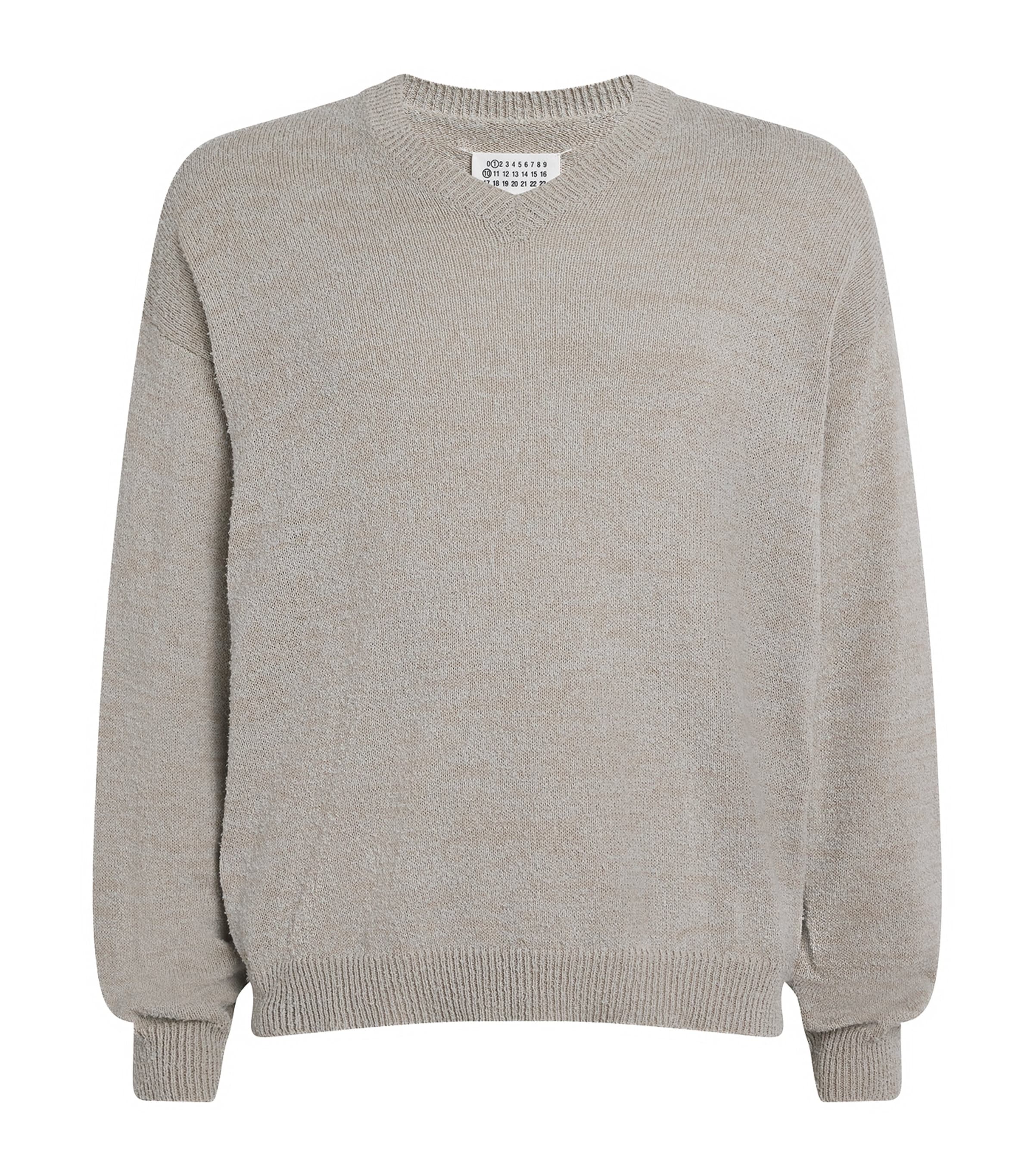 Cotton-Blend V-Neck Sweater