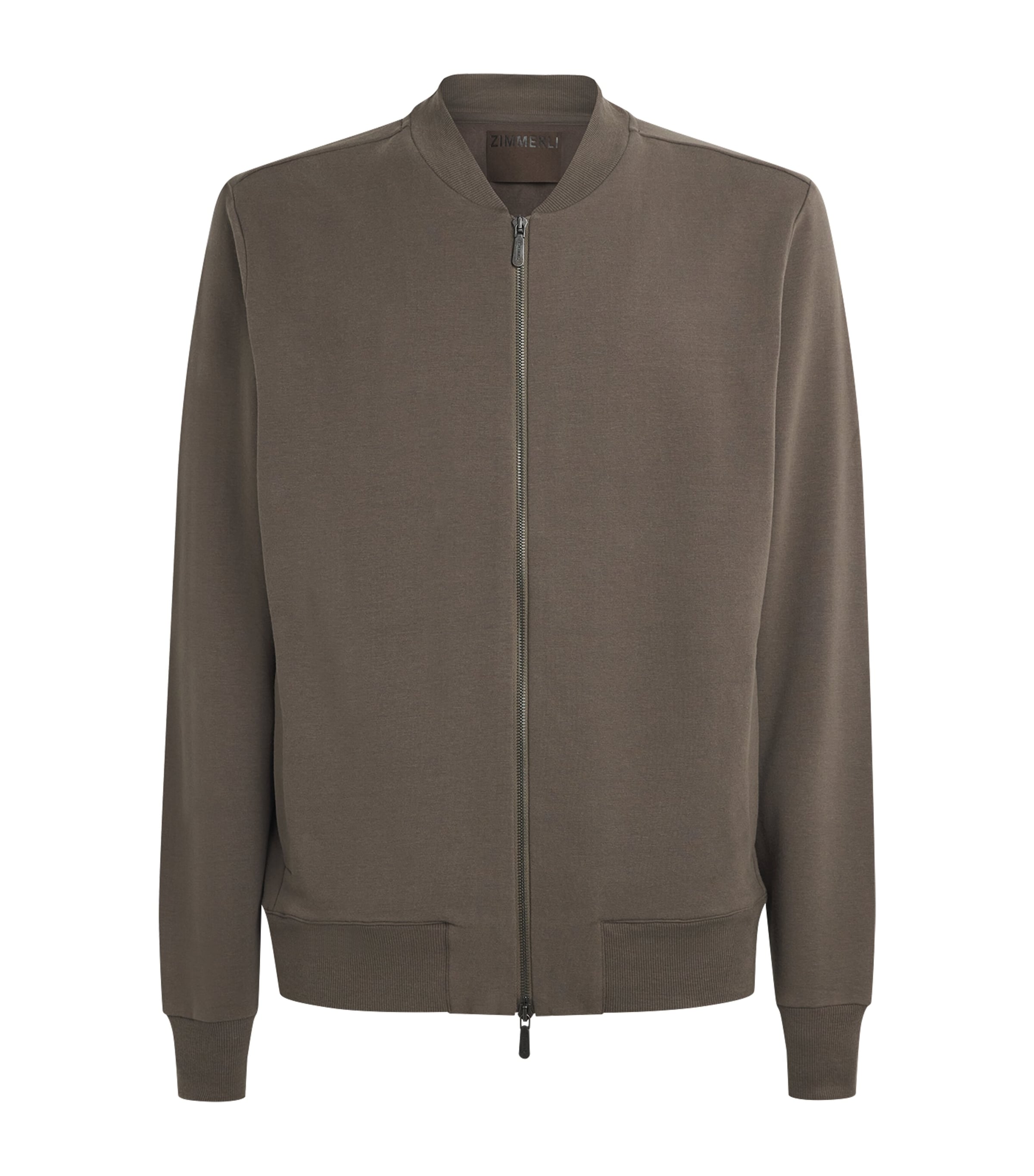 Zimmerli Mens Winter Lounge Zip-Up Jacket Chesnut