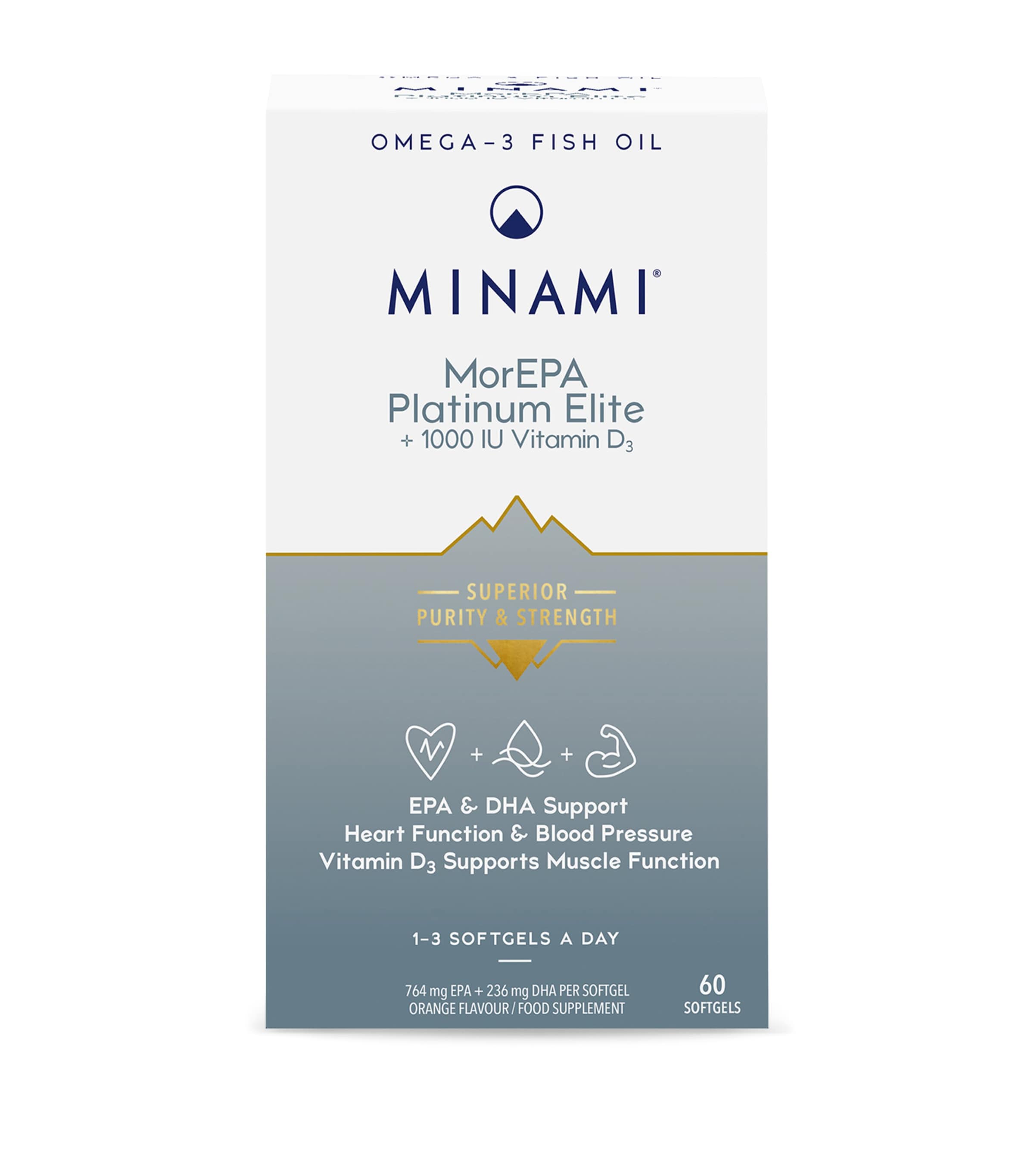 Minami MorEPA Platinum Elite Omega-3 Fish Oil (60 Softgel Tablets)