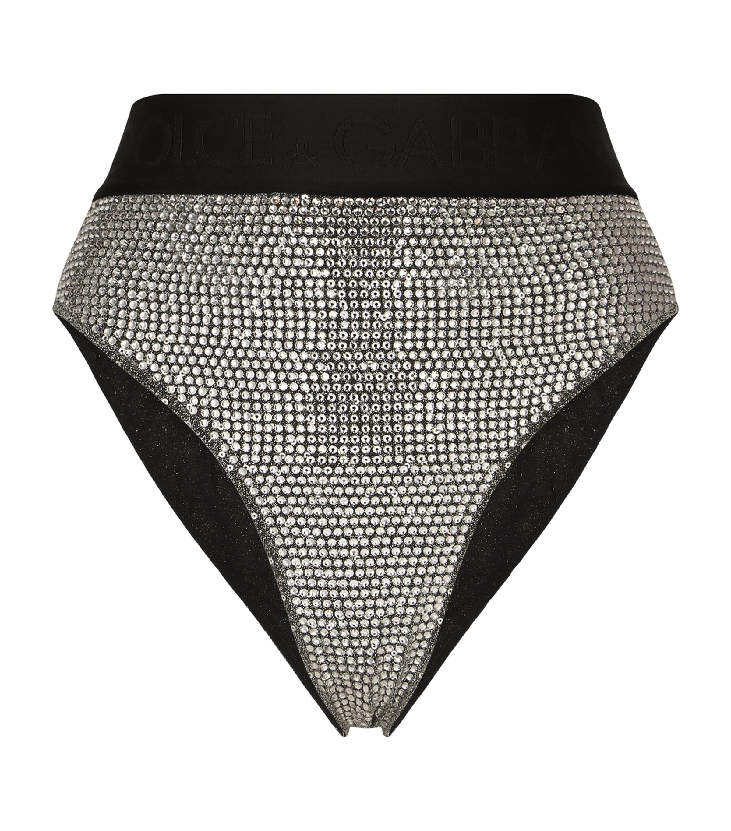 KIM DOLCE&GABBANA Embelllished High-Waist Briefs