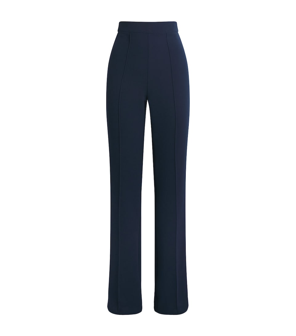 Edeline Lee Womens Pleated Averill Slim Trousers Nav/navy