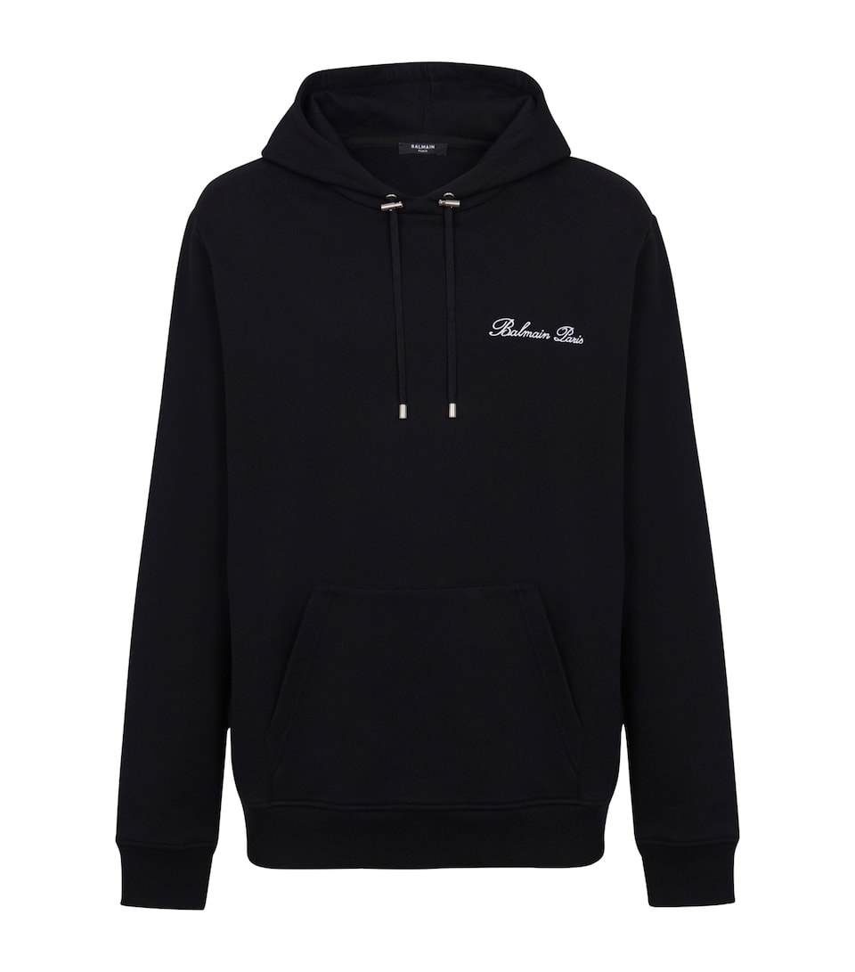 Cotton Signature Logo Hoodie