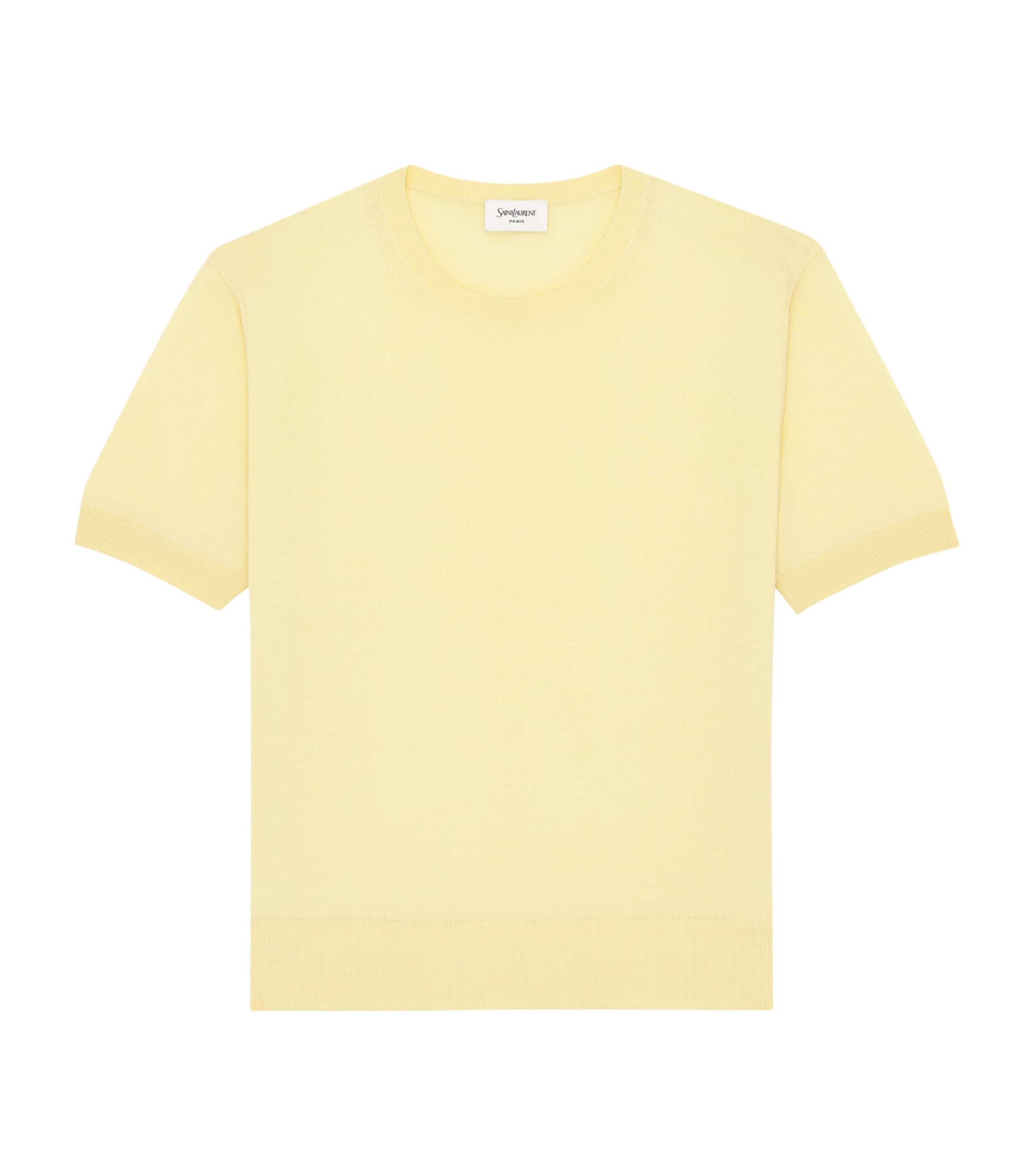 Cashmere-Wool-Silk Short-Sleeve Sweater