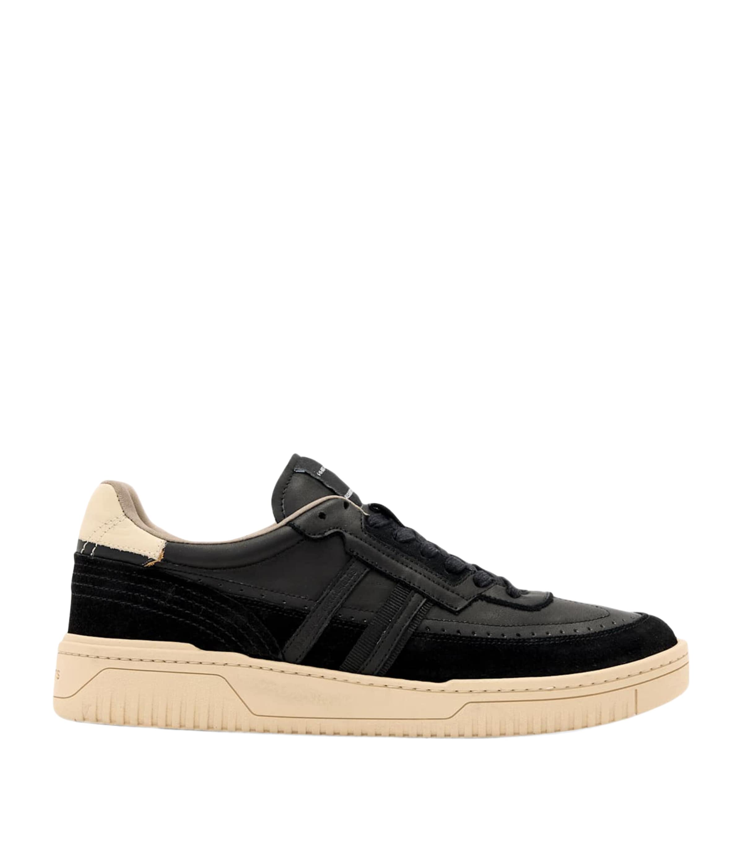 AllSaints Leather Regan Sneakers Black/chalk White