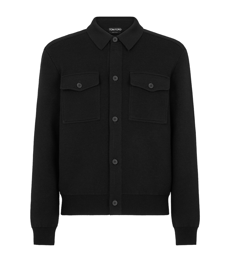 Wool-Cashmere Blouson Cardigan