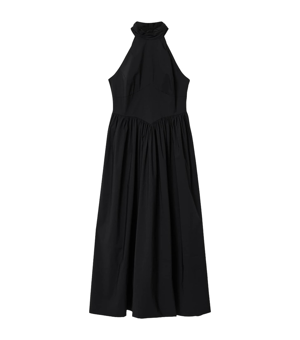 AllSaints Womens Halterneck Arora Maxi Dress Black
