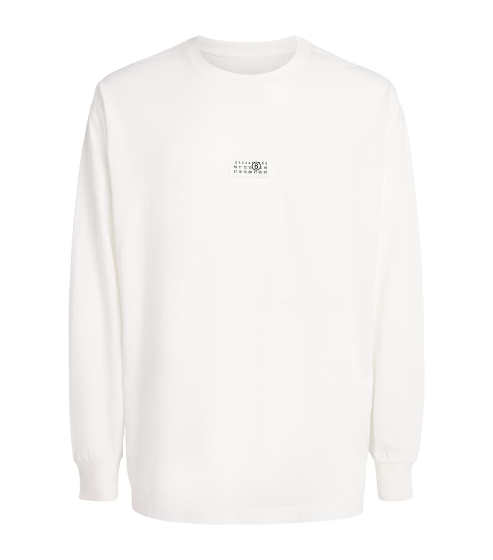 MM6 Maison Margiela Mens Cotton Numerical Logo T-Shirt White