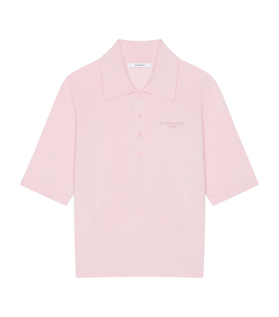 Givenchy Womens Cotton-Silk Polo Shirt