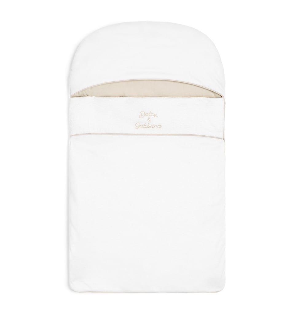 Dolce&Gabbana Kids Cotton-Linen Embroidered Nest White