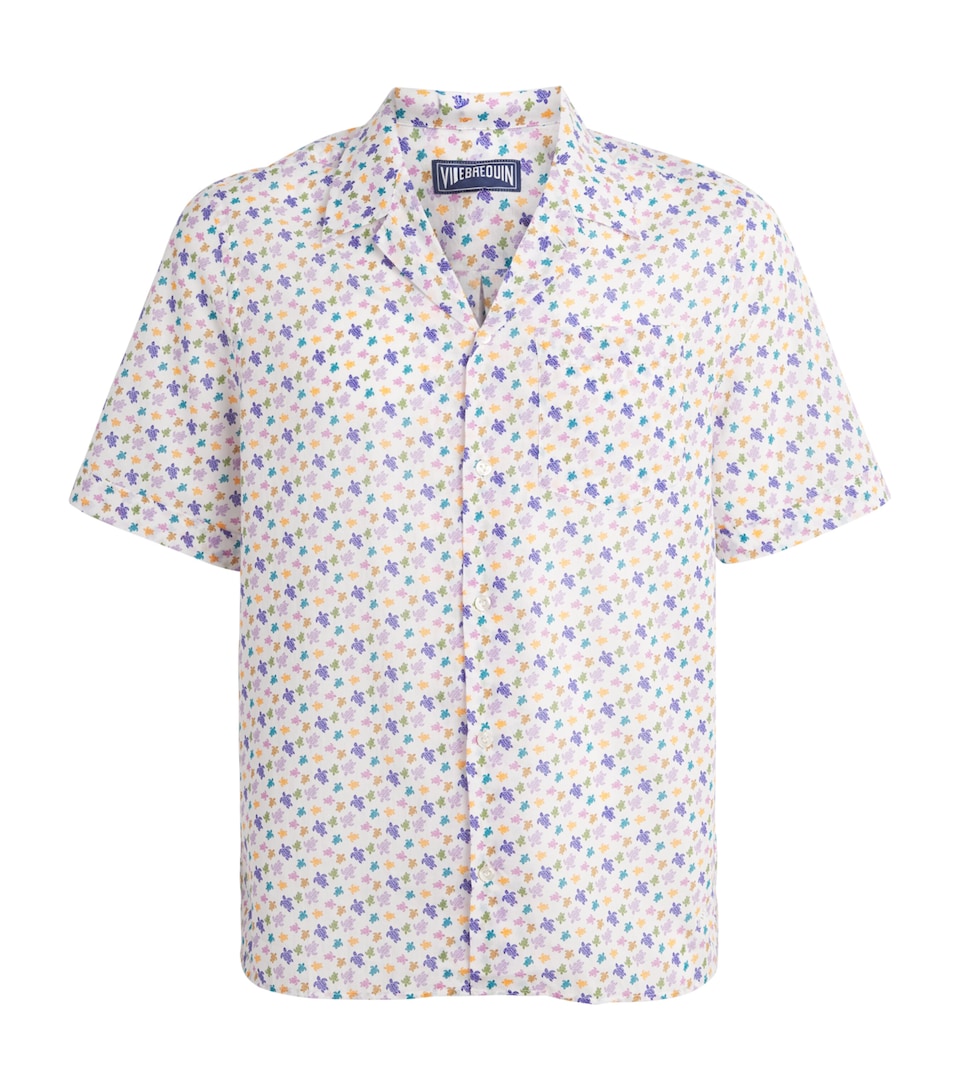 Vilebrequin Mens Organic Cotton Turtle Charli Shirt Blanc