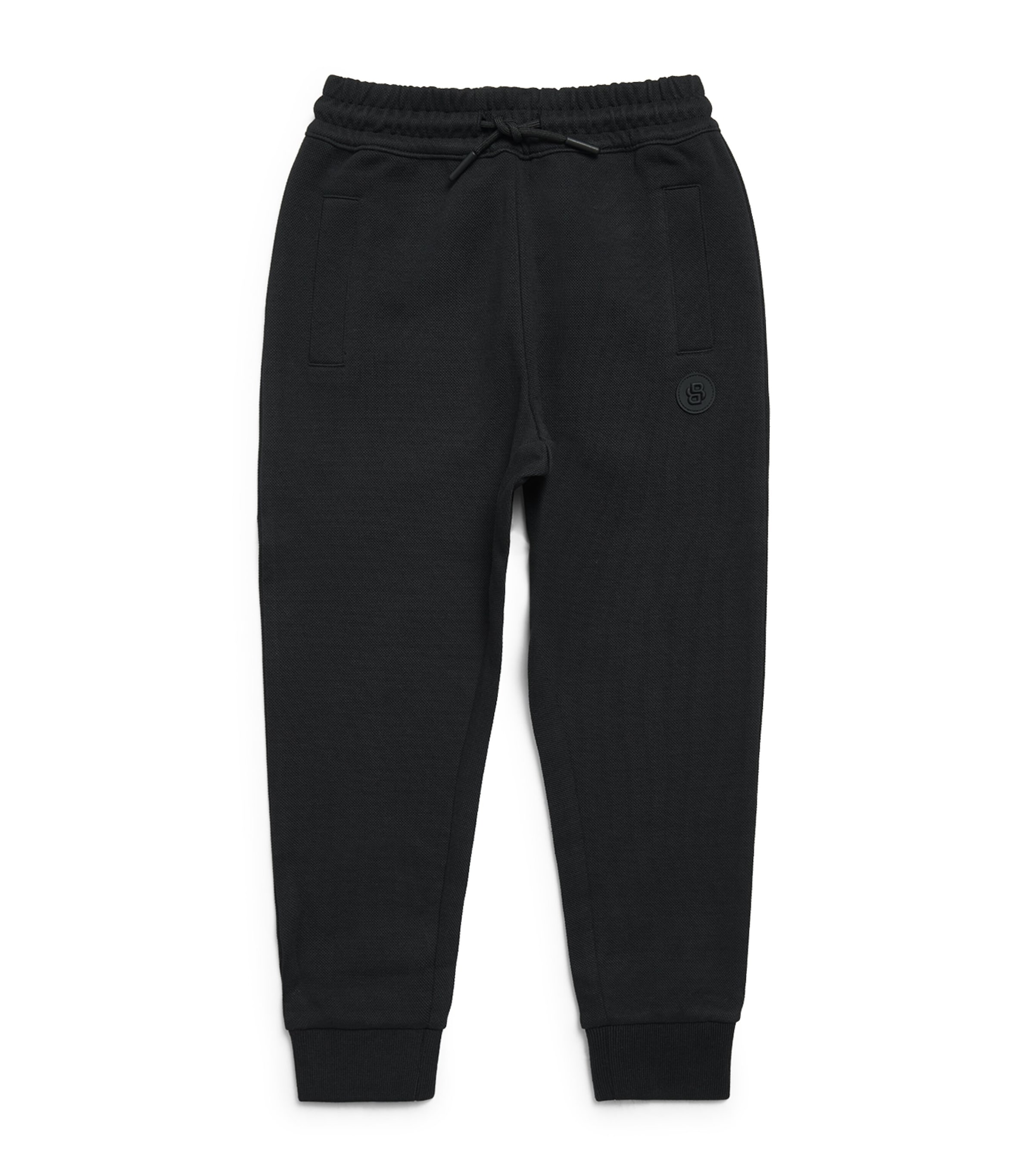 BOSS Kidswear Piqué Logo Patch Sweatpants (4-16 Years) Black