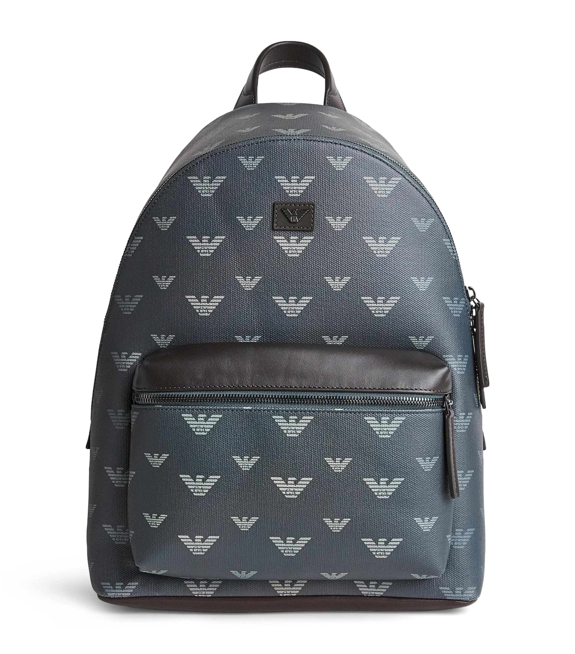 Emporio Armani Coated Canvas Eagle Backpack