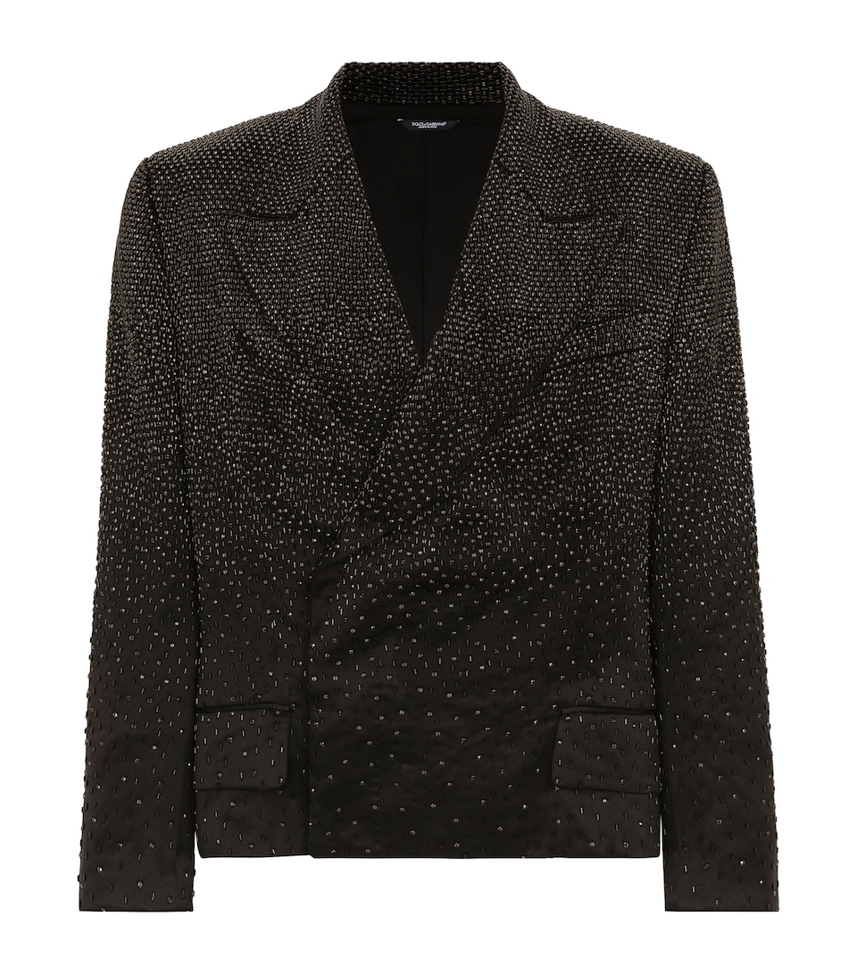 Embellished Satin Suit Jacket