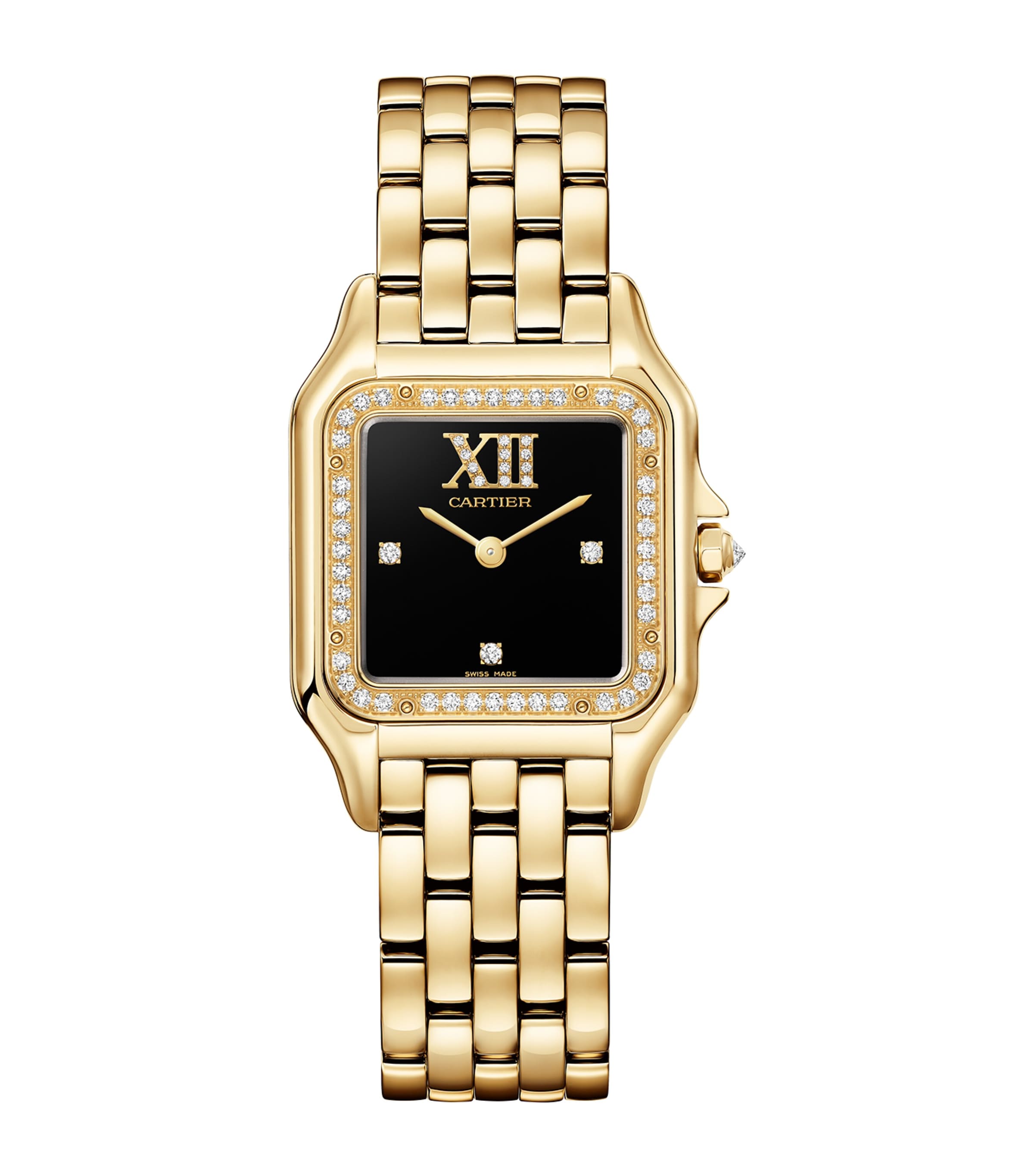 Medium Yellow Gold and Diamond Panthère de Cartier Watch 27mm