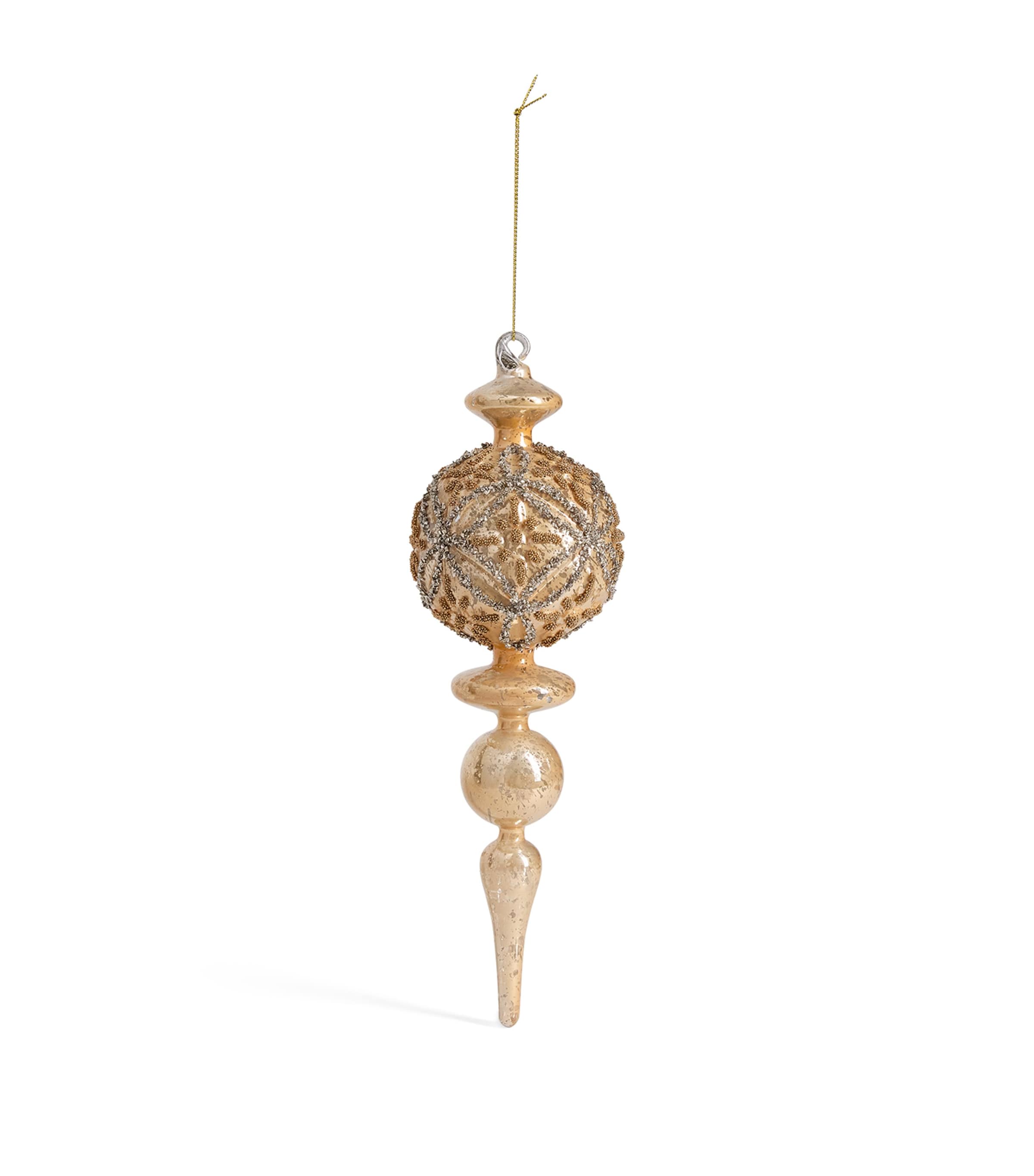Shishi Glass Drop Bauble Gold