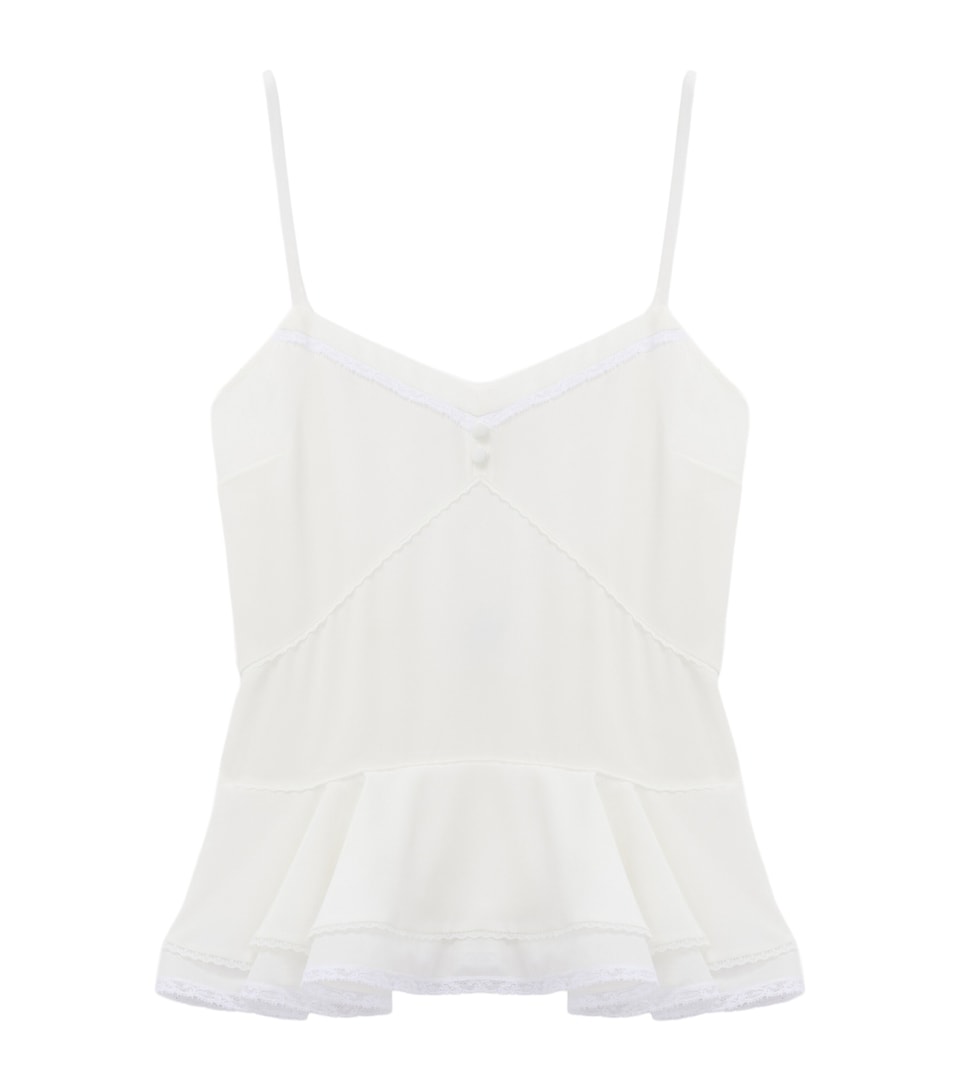 McQueen Womens Silk Peplum Cami Top
