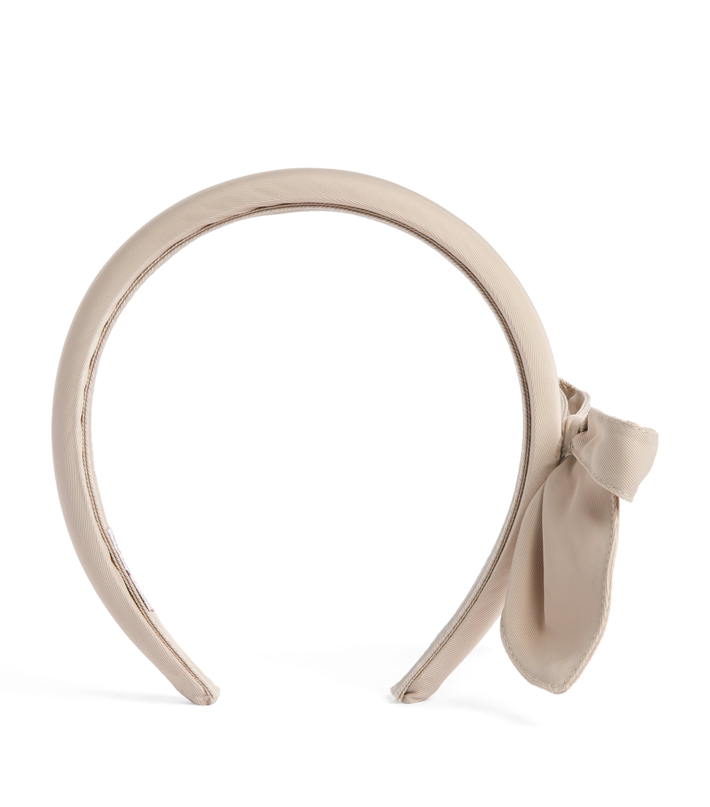 Monnalisa Satin Bow Headband Panna