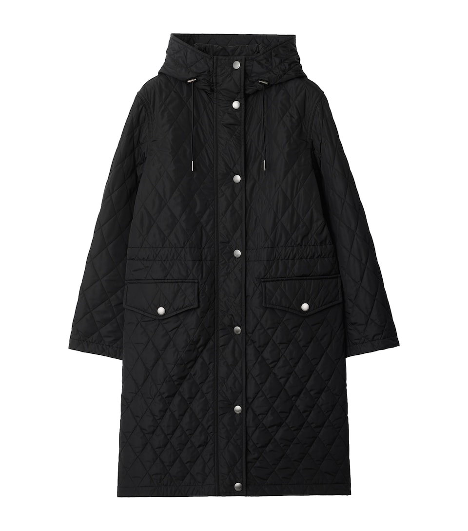 Nylon Quilted Hooded Parka