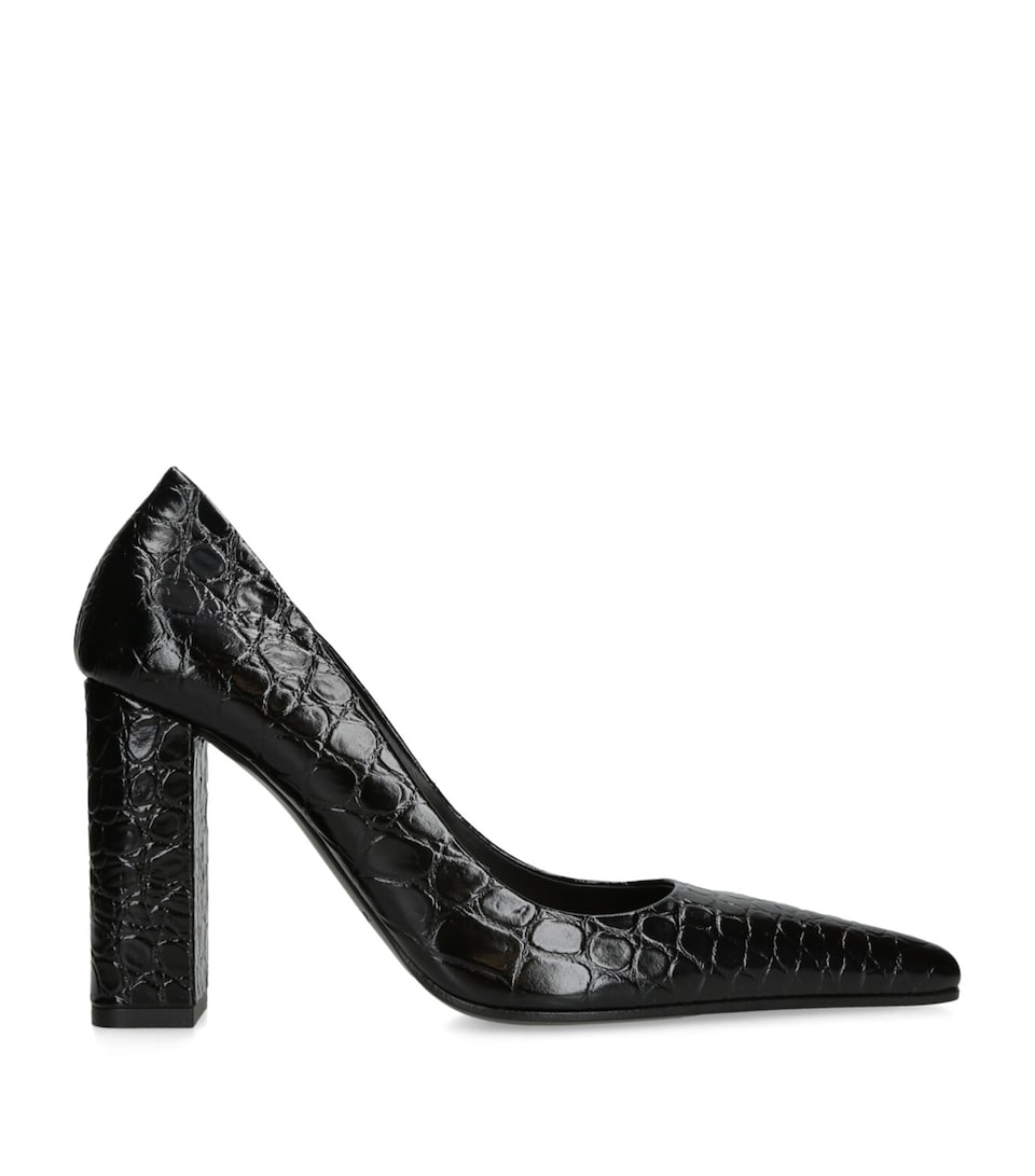 Leather Point-Toe Pumps 90