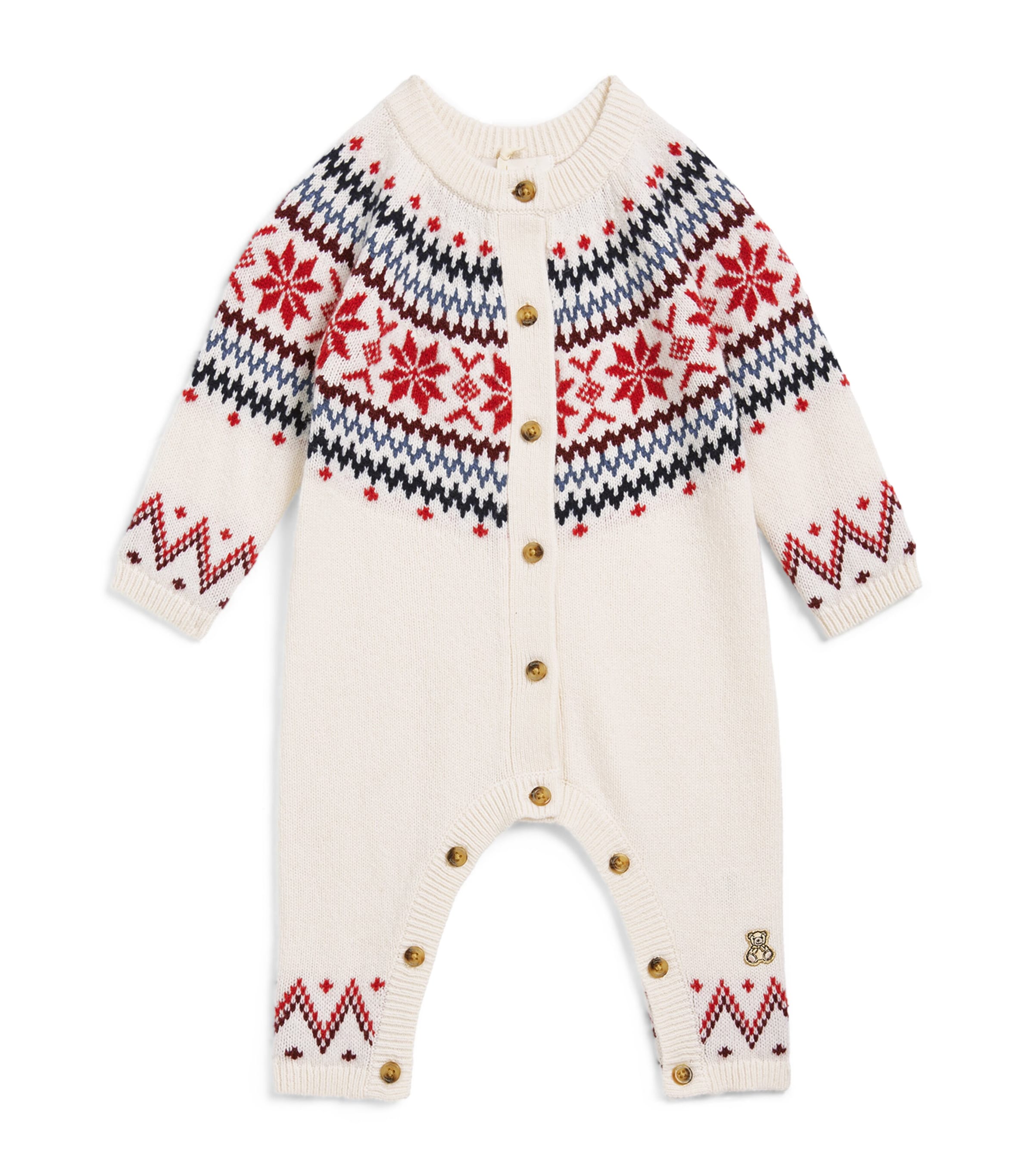 Harrods Wool-Blend Fair Isle Bodysuit (0-18 Months)