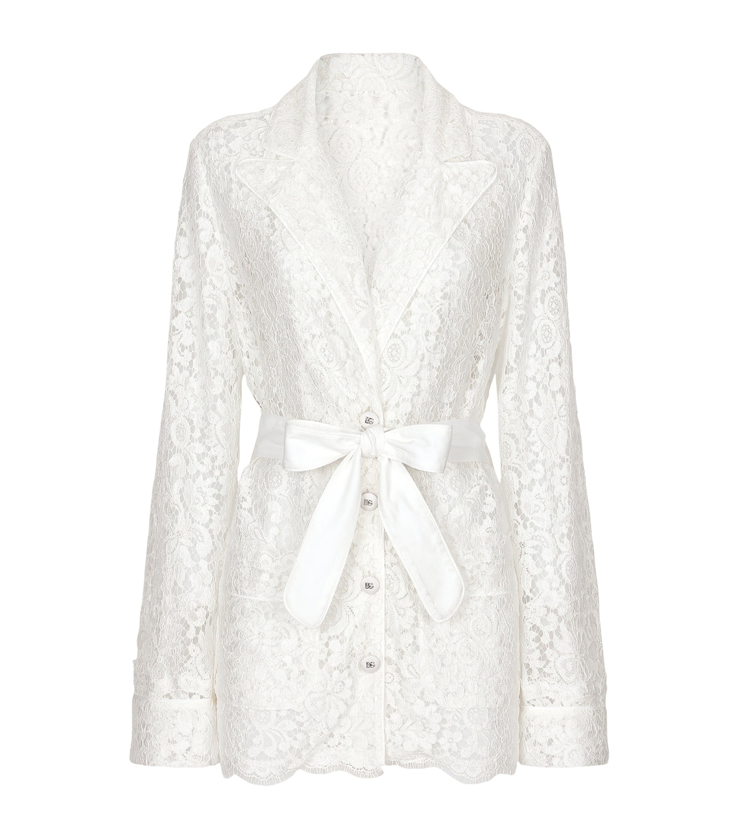 Lace Single-Breasted Blazer