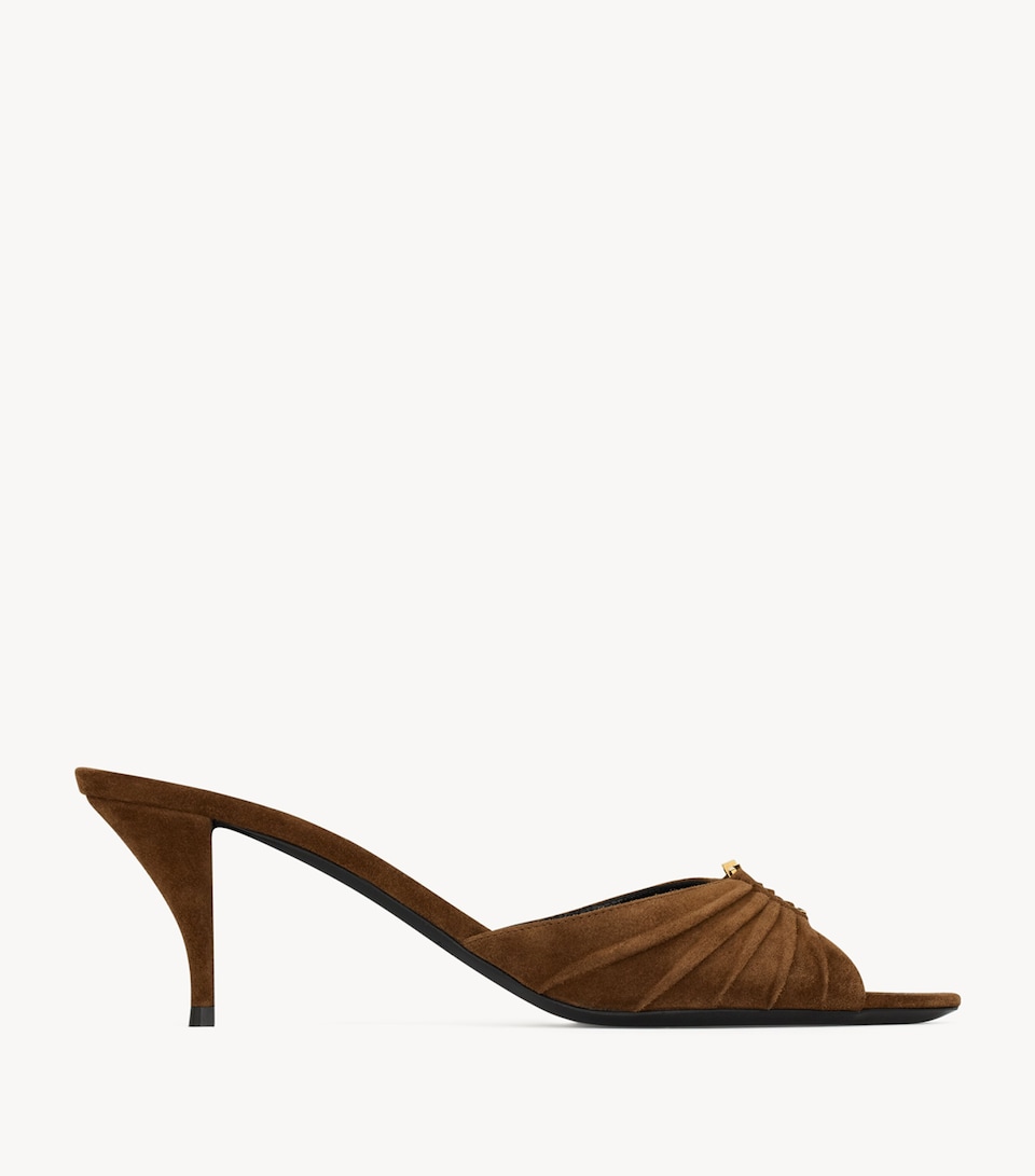 Suede Babylone Heeled Mules 60