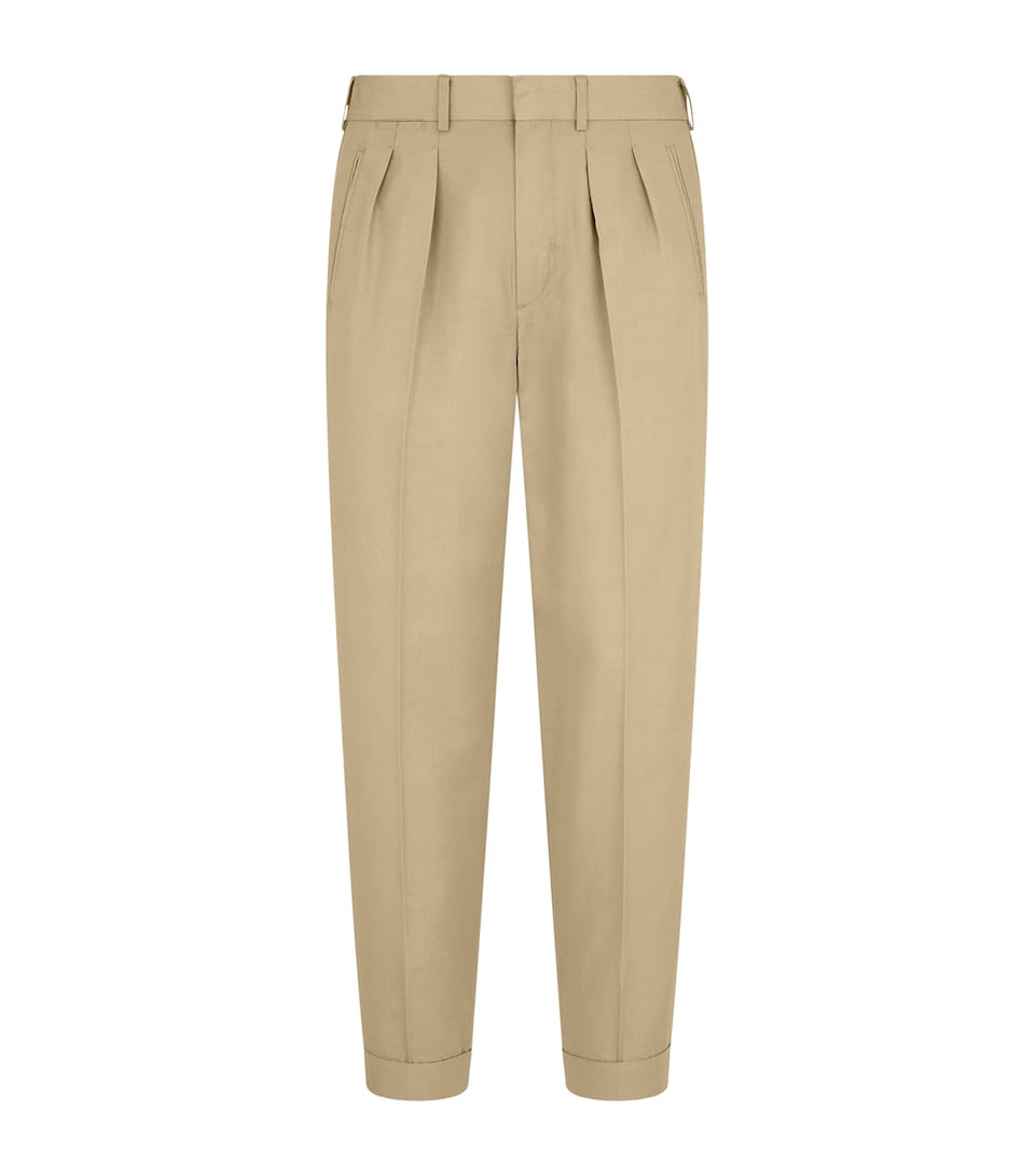 Cotton-Silk Tailored Trousers
