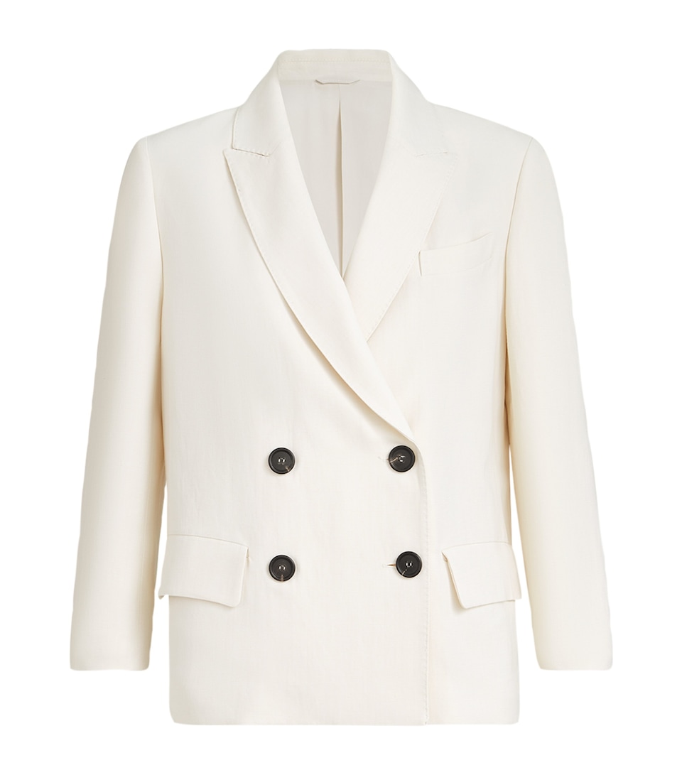 Twill Double-Breasted Blazer