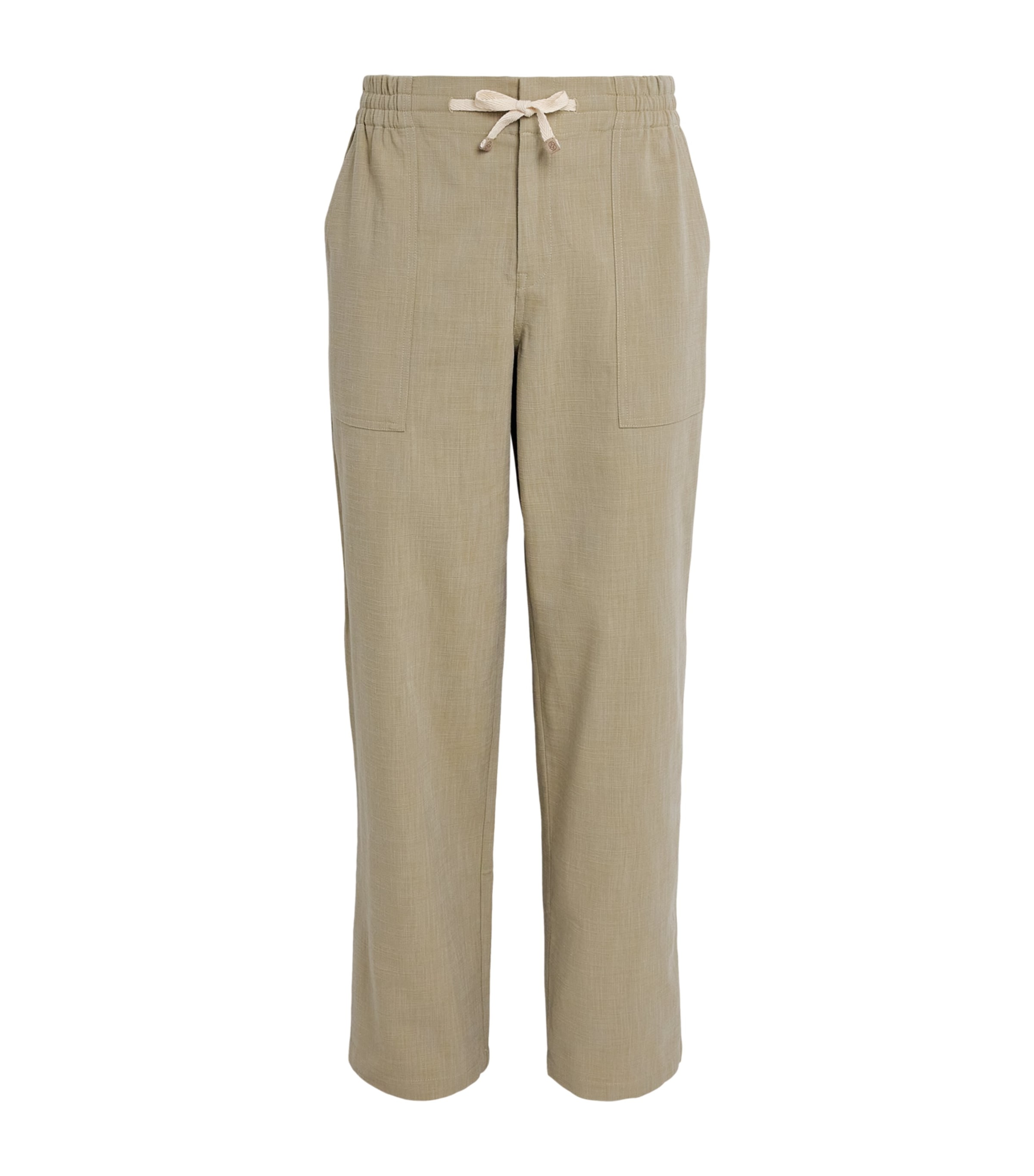 Drôle De Monsieur Mens Cotton-Blend Drawstring Relaxed Trousers Kk / Kaki