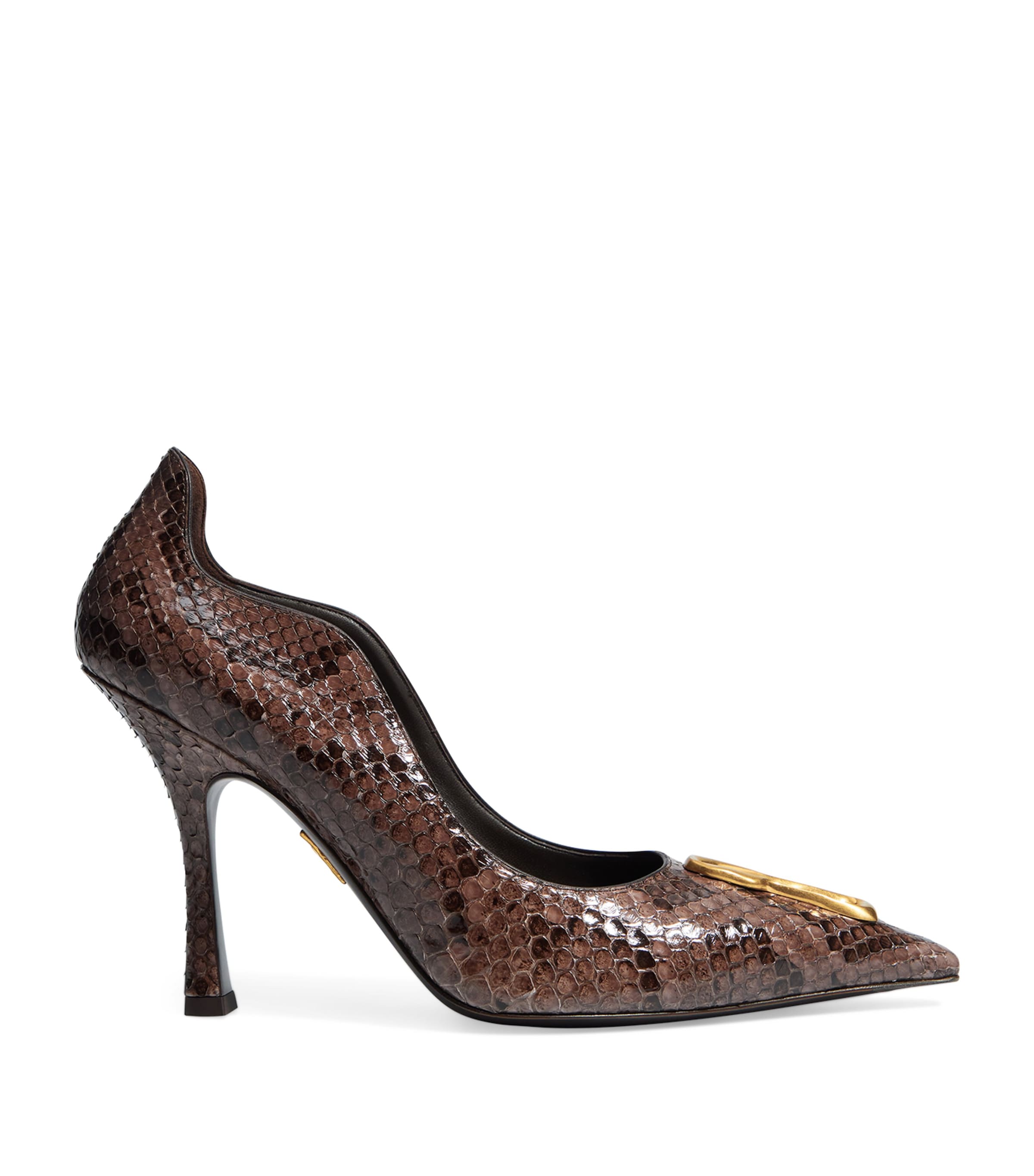 Python Skin Keyhole Pumps 105