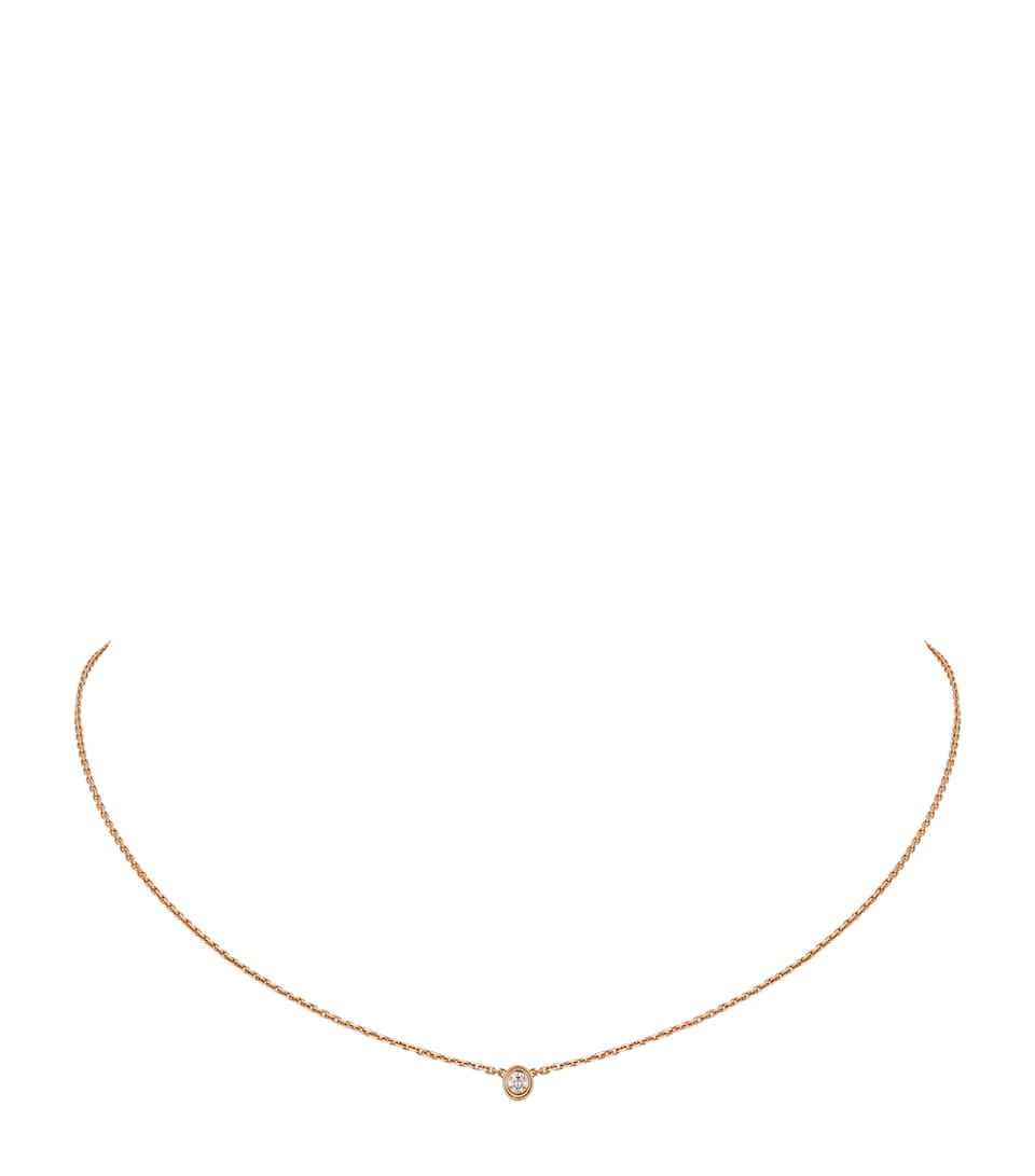 Extra-Small Rose Gold and Diamond Cartier d'Amour Necklace