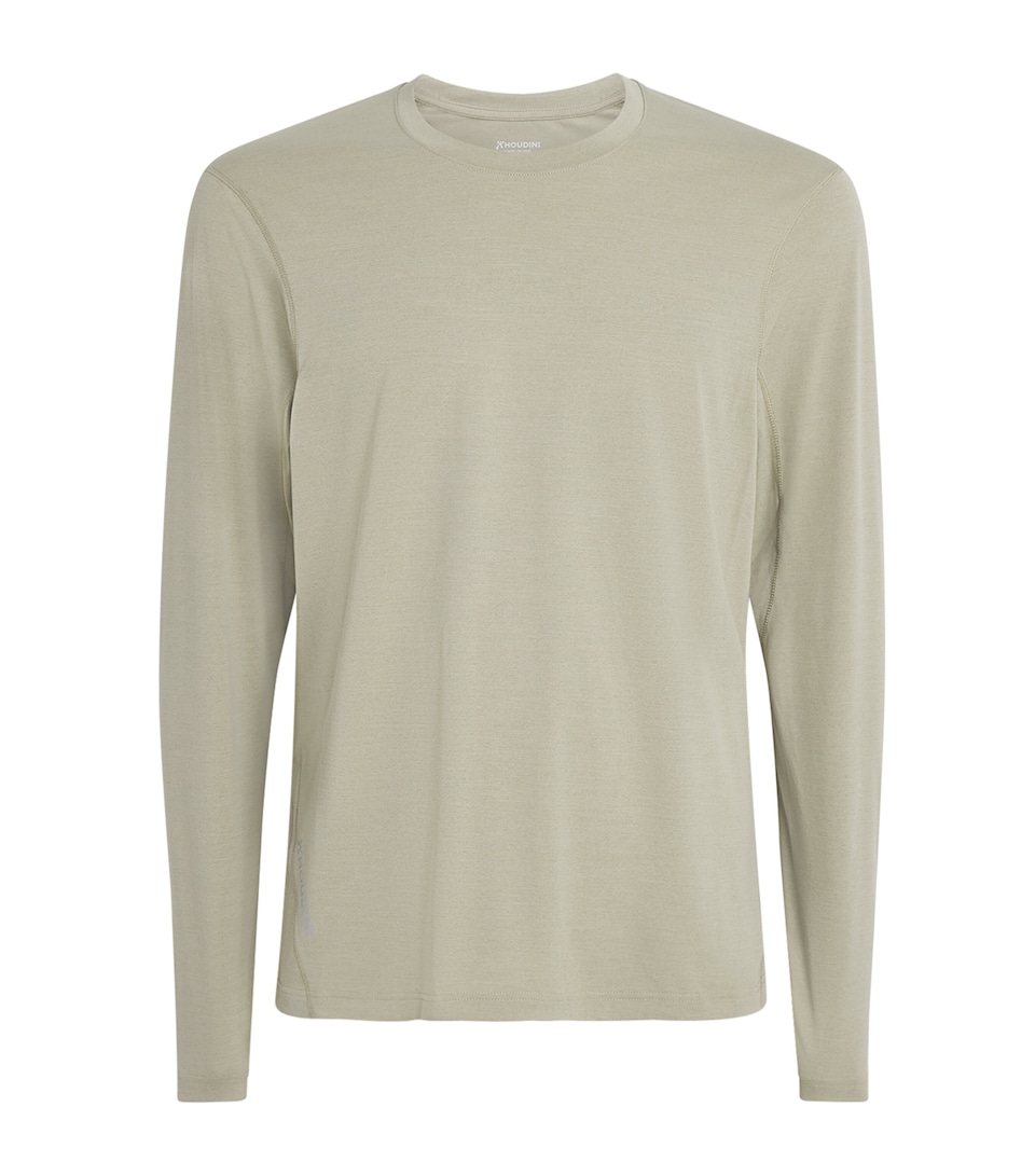Houdini Mens Pace Air Long-Sleeve T-Shirt Powder Green