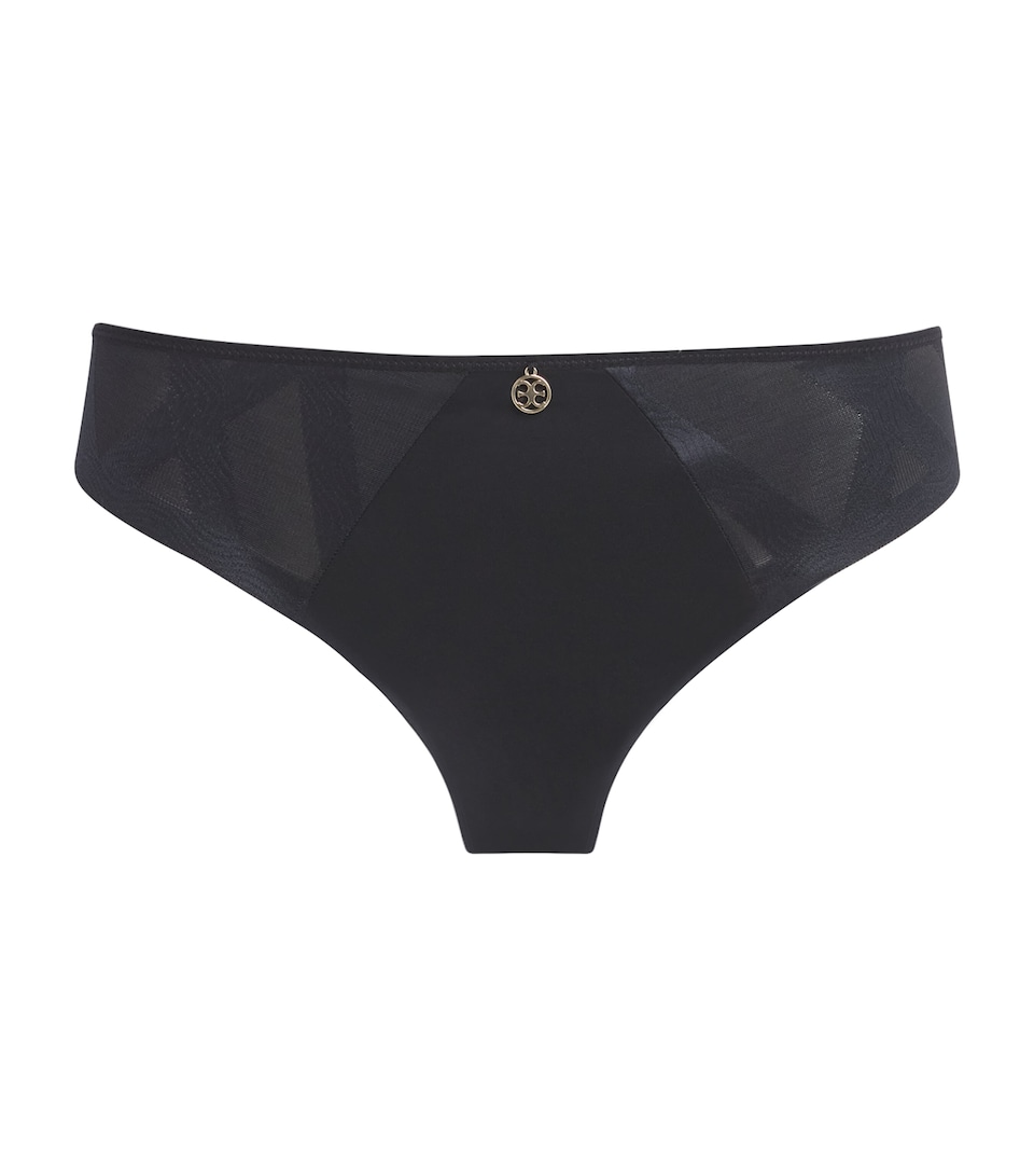 Chantelle Womens Glaze Tanga Briefs Black