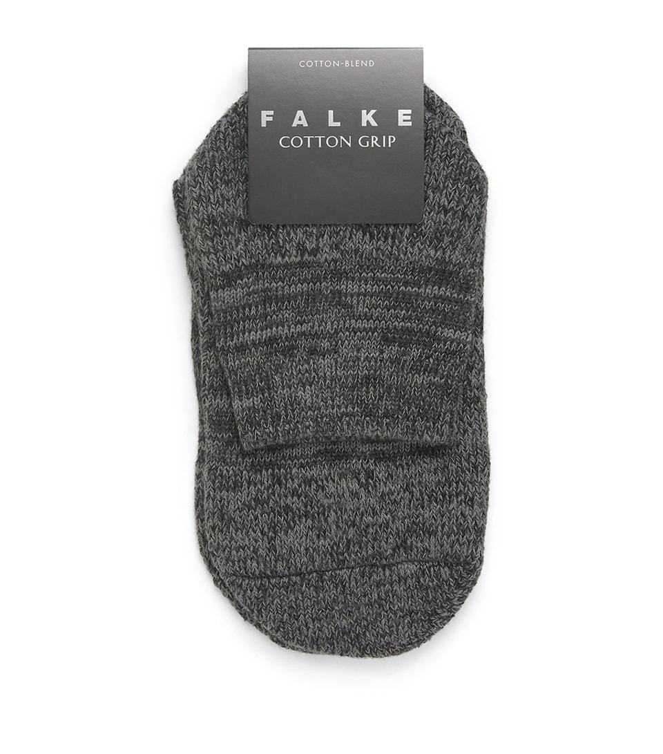 Falke Mens Cotton Grip Ankle Socks Cliff Grey