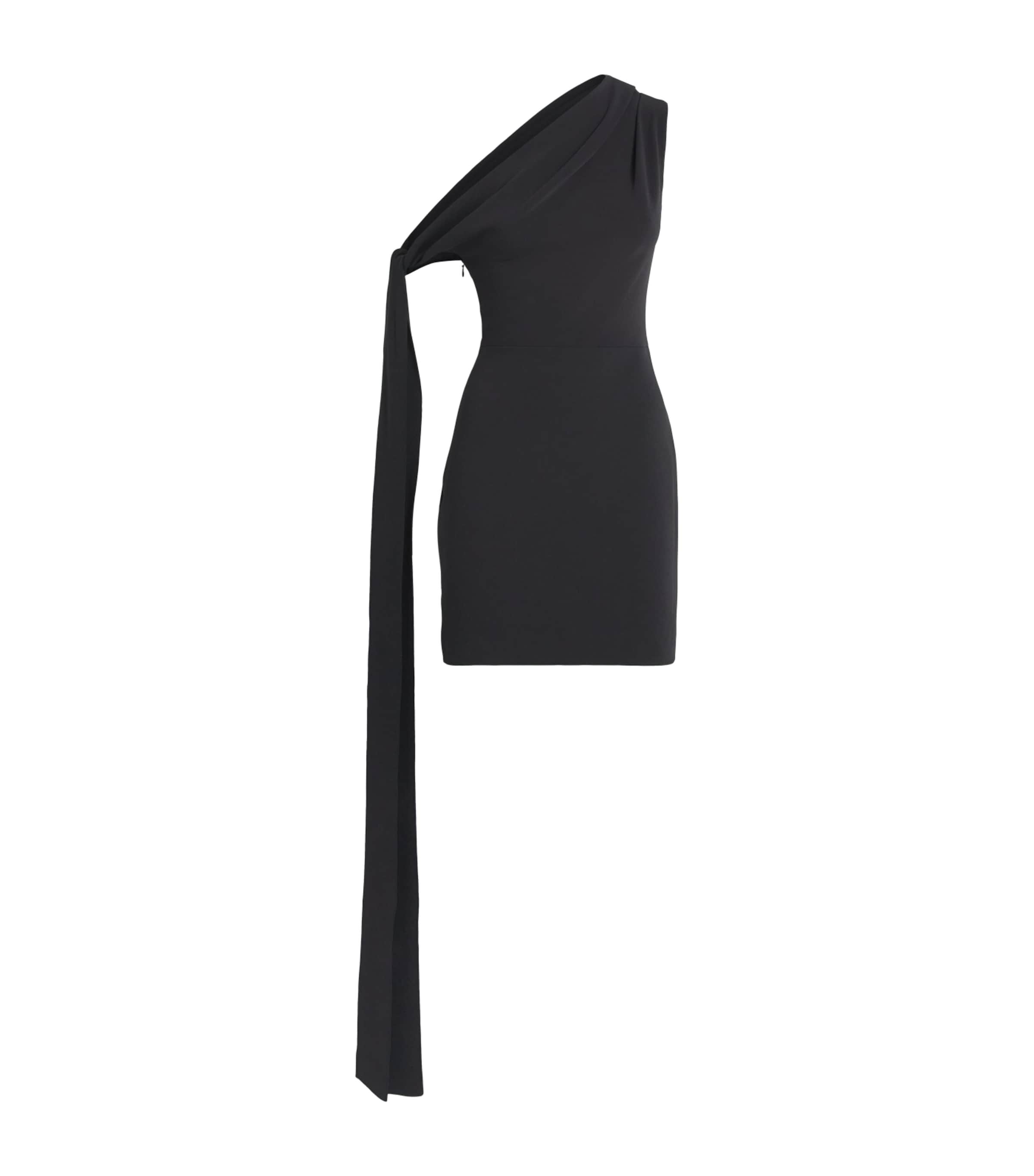 Solace London Womens One-Shoulder Gardner Mini Dress Black