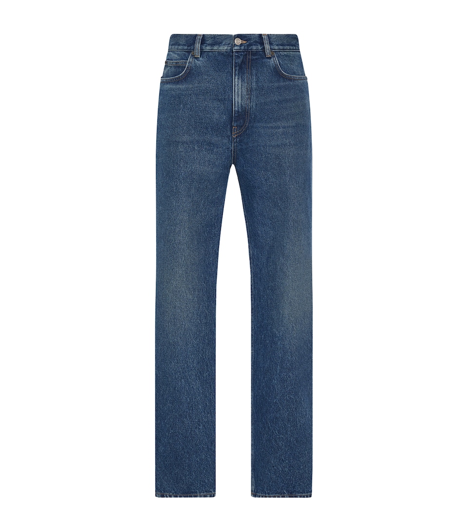 The Row Mens Vanya Straight Jeans Medium Indigo