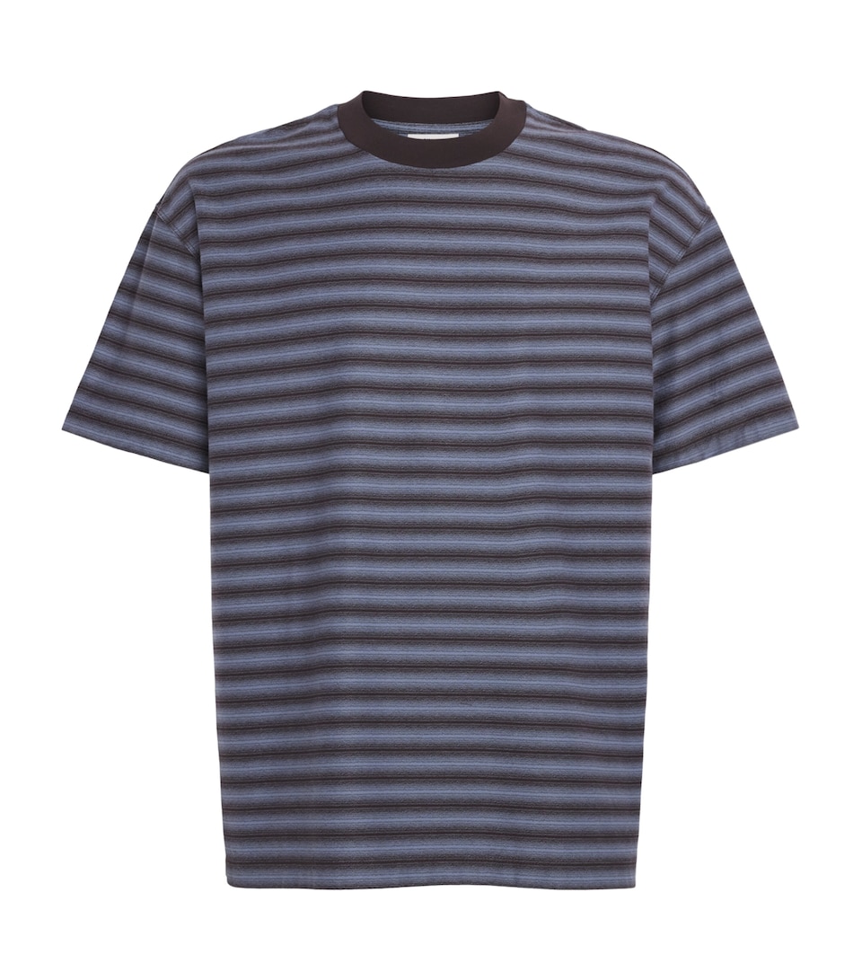 NN.07 Mens Organic Cotton Stripe T-Shirt Blue Stripe