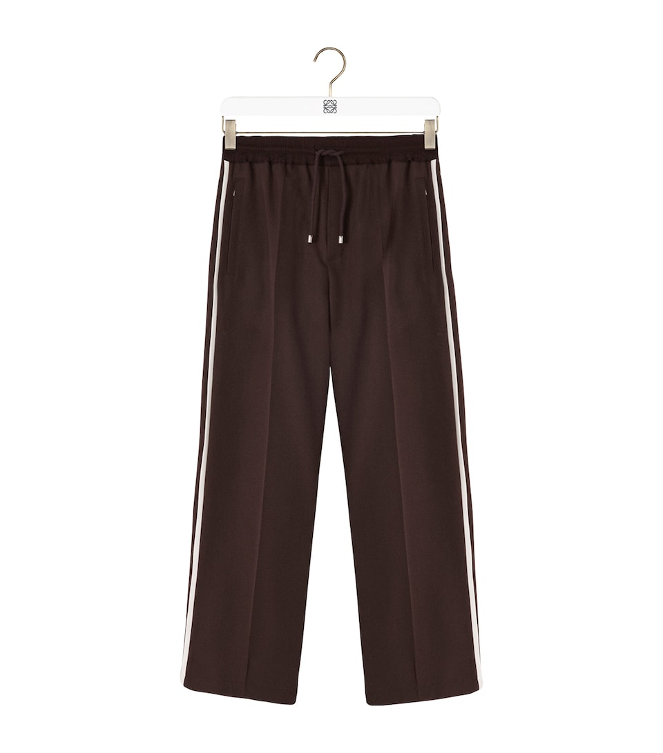 Wool-Blend Drawstring Trousers