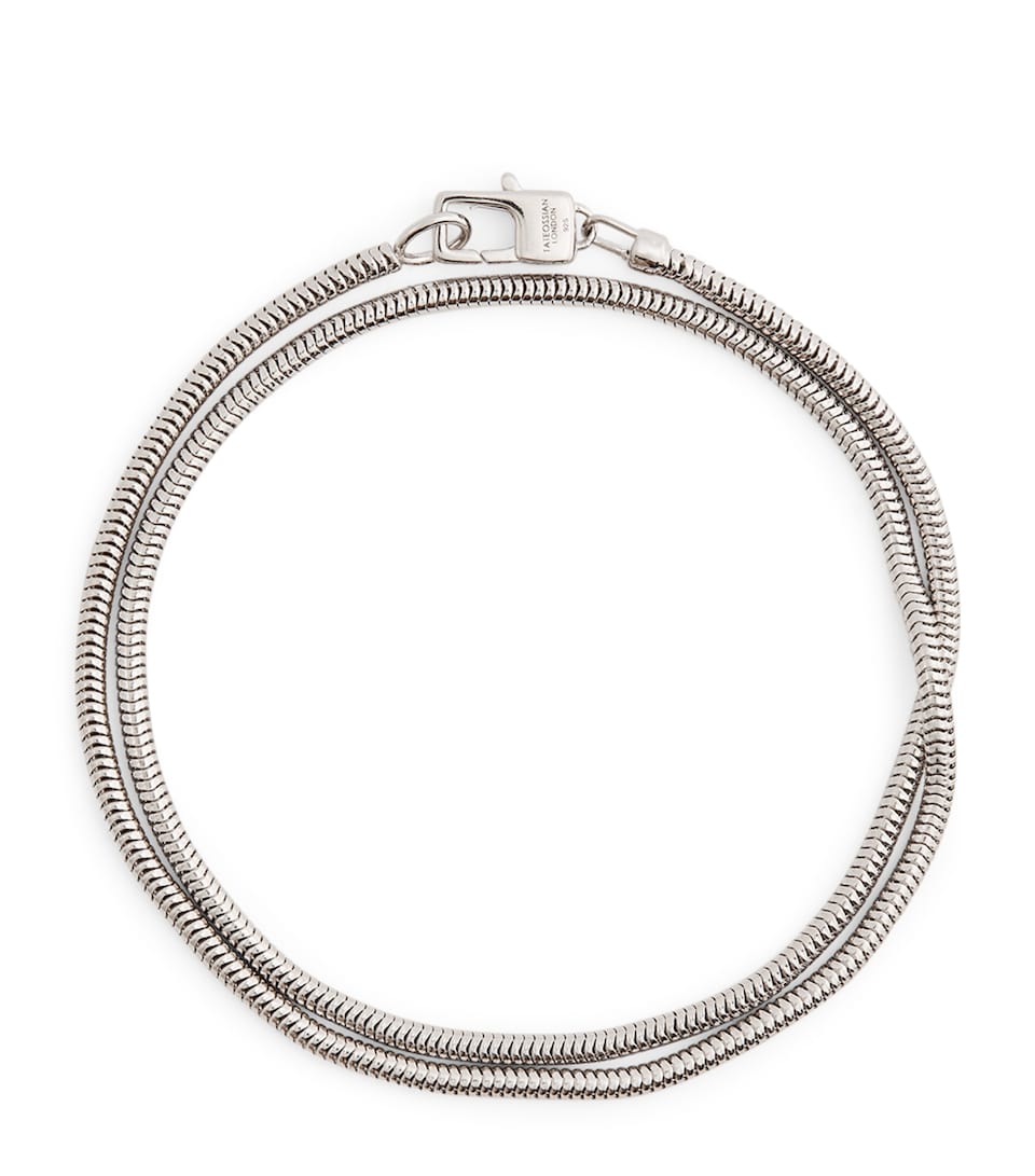 Rhodium-Plated Sterling Silver Serpente Bracelet