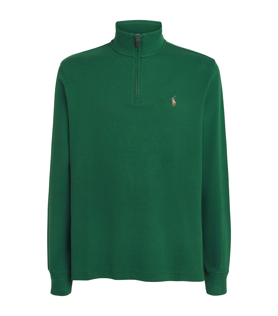 Polo Ralph Lauren Mens Cotton Half-Zip Sweatshirt New Forest