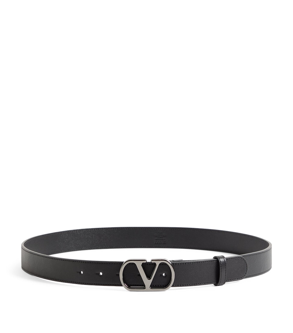 Leather VLogo Signature Belt