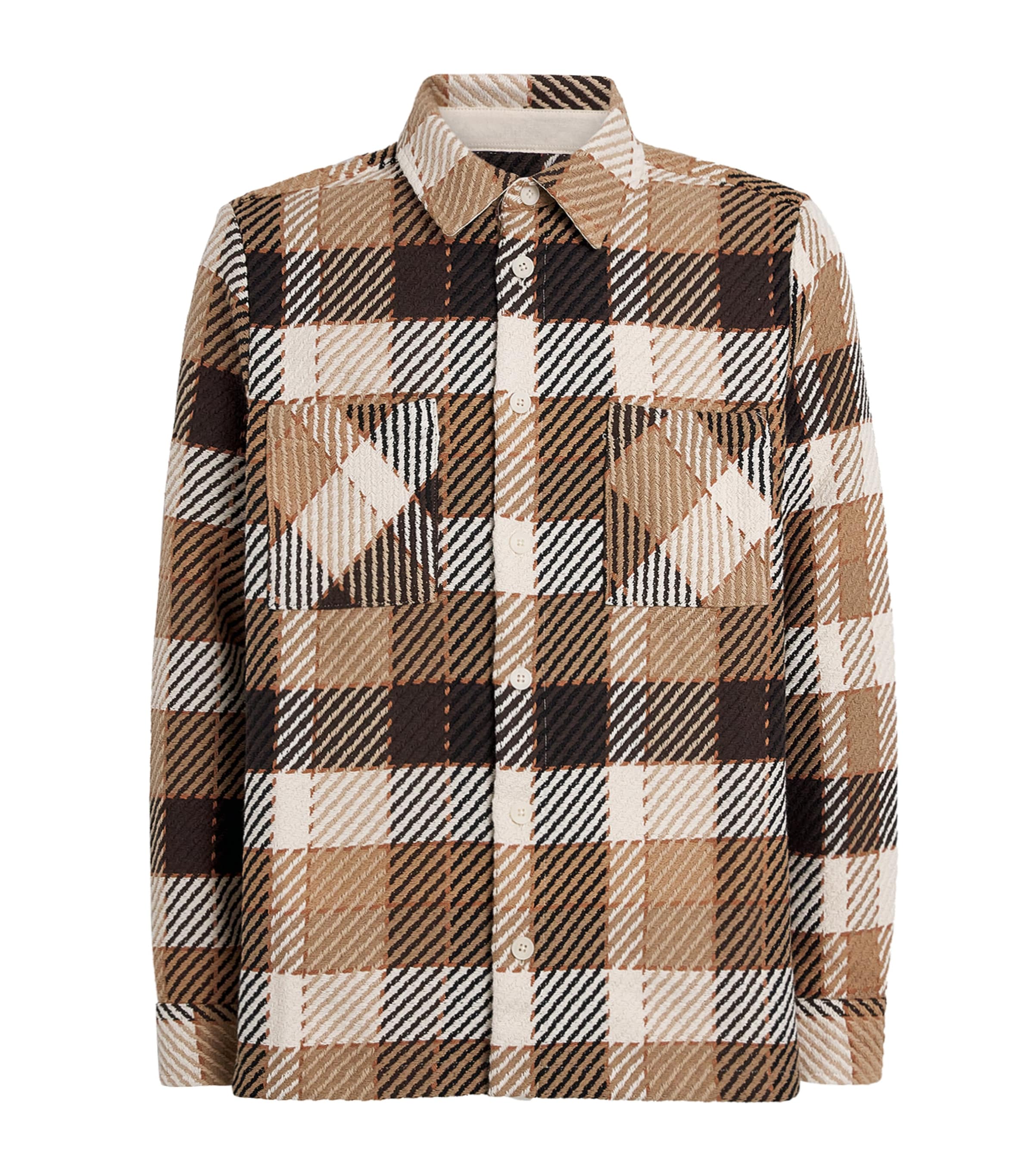 Cotton-Blend Pike Check Whiting Overshirt