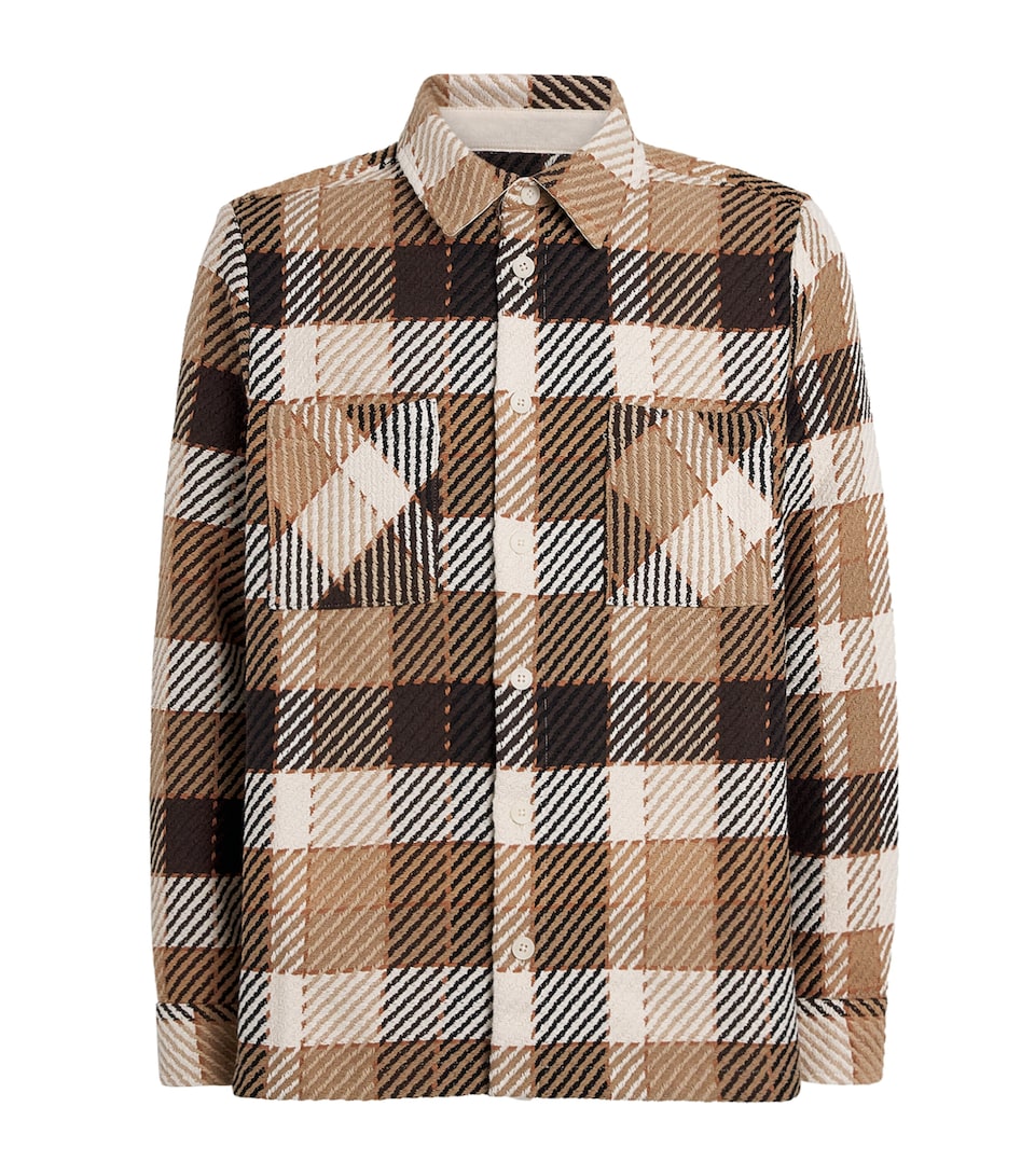 Cotton-Blend Pike Check Whiting Overshirt