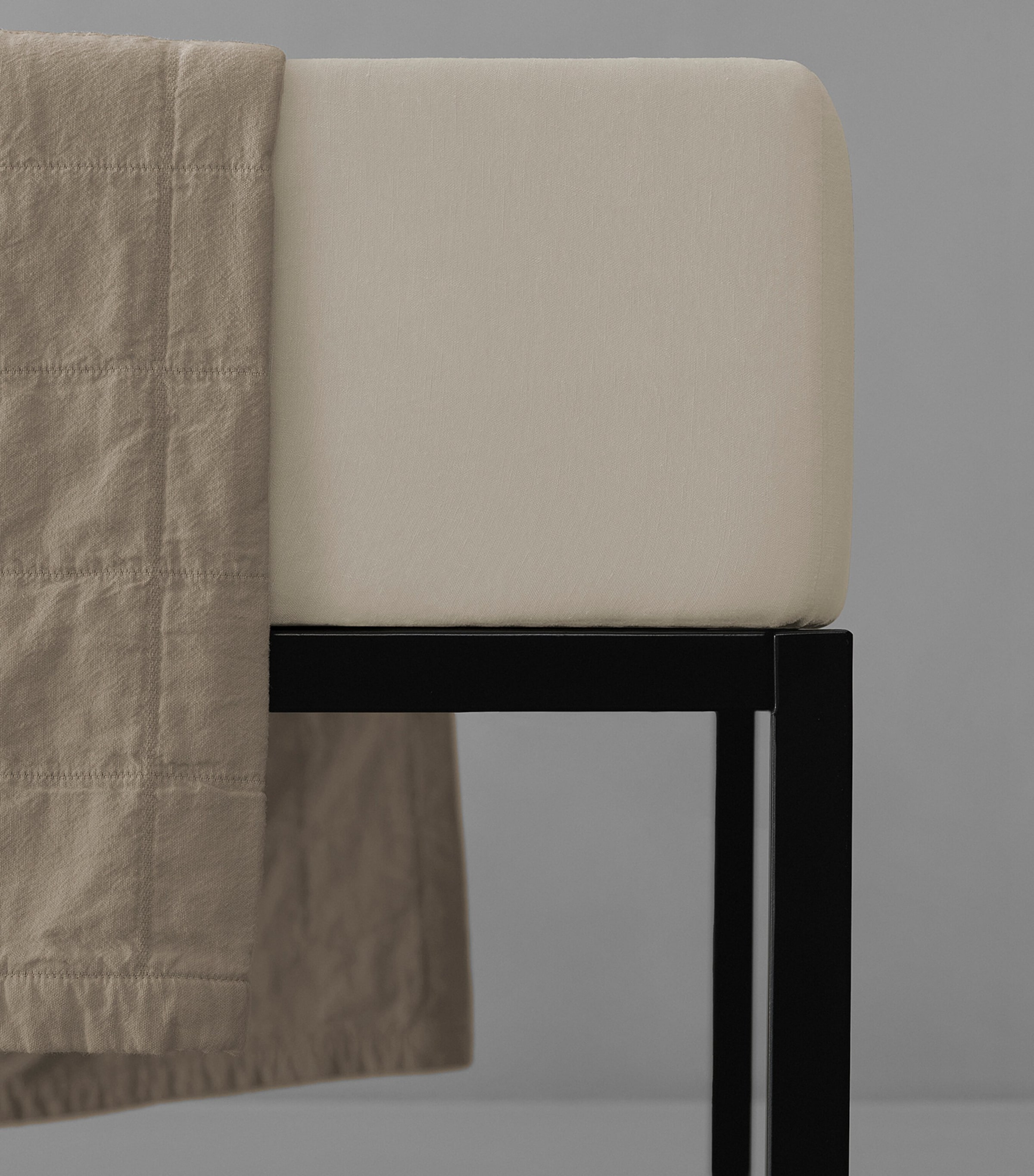 Society Limonta Linen Rem King Fitted Sheet (150cm x 200cm) Marmo