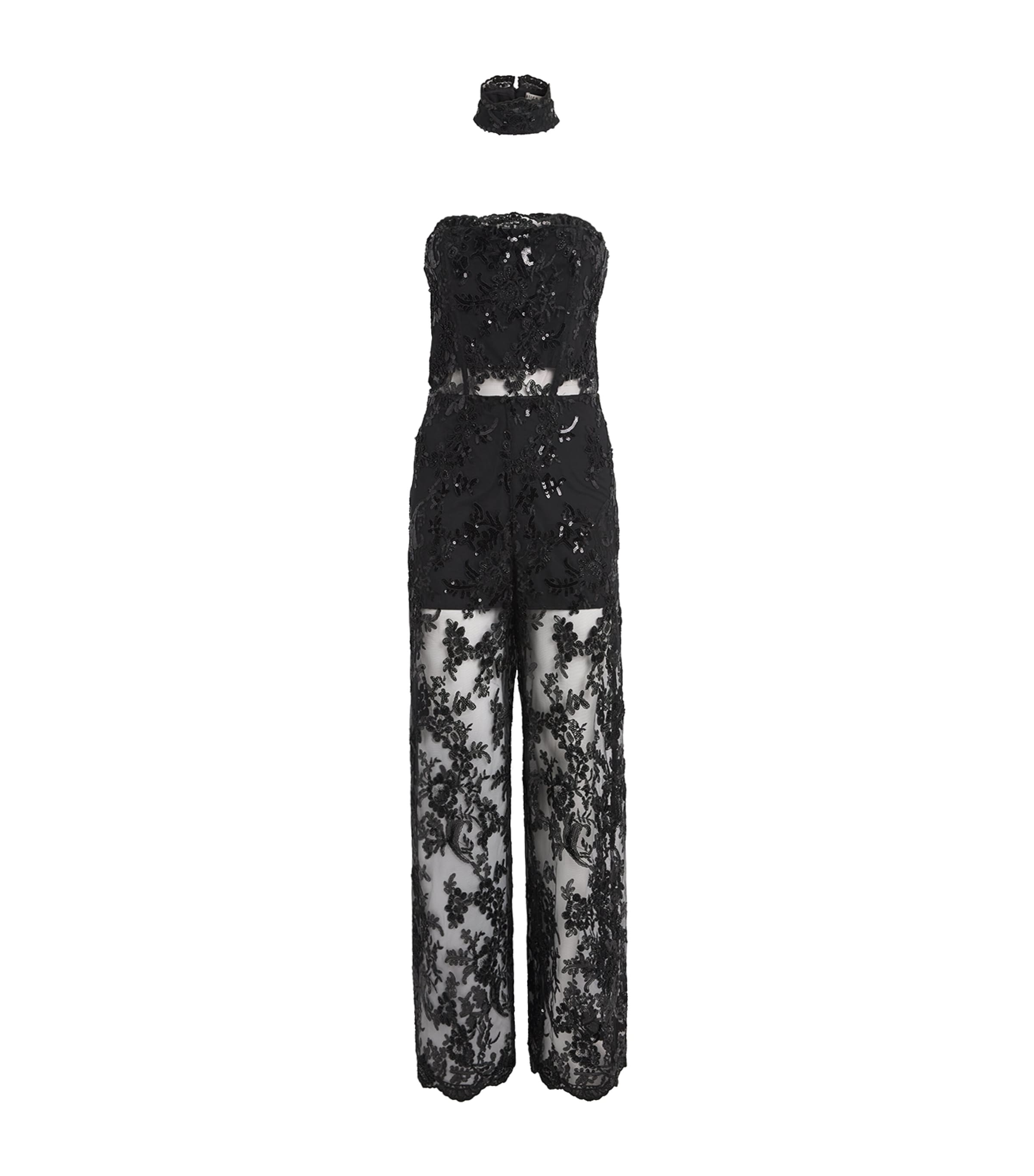Sequin-Lace Georgie Jumpsuit