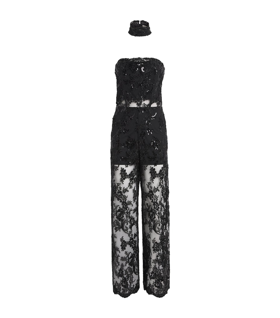Sequin-Lace Georgie Jumpsuit
